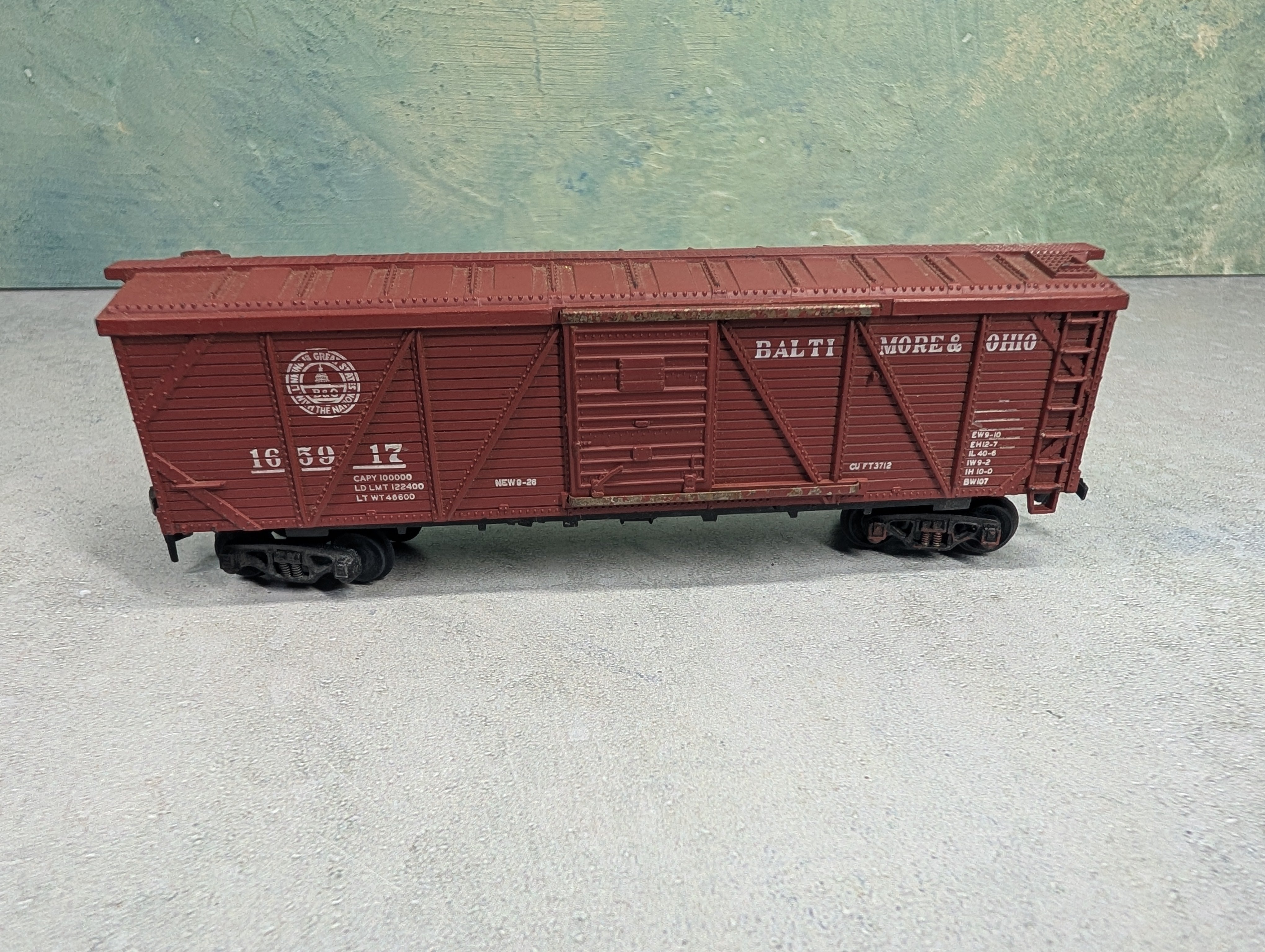 USED Varney HO Scale 40' Wooden Box Car Baltimore and Ohio #165917