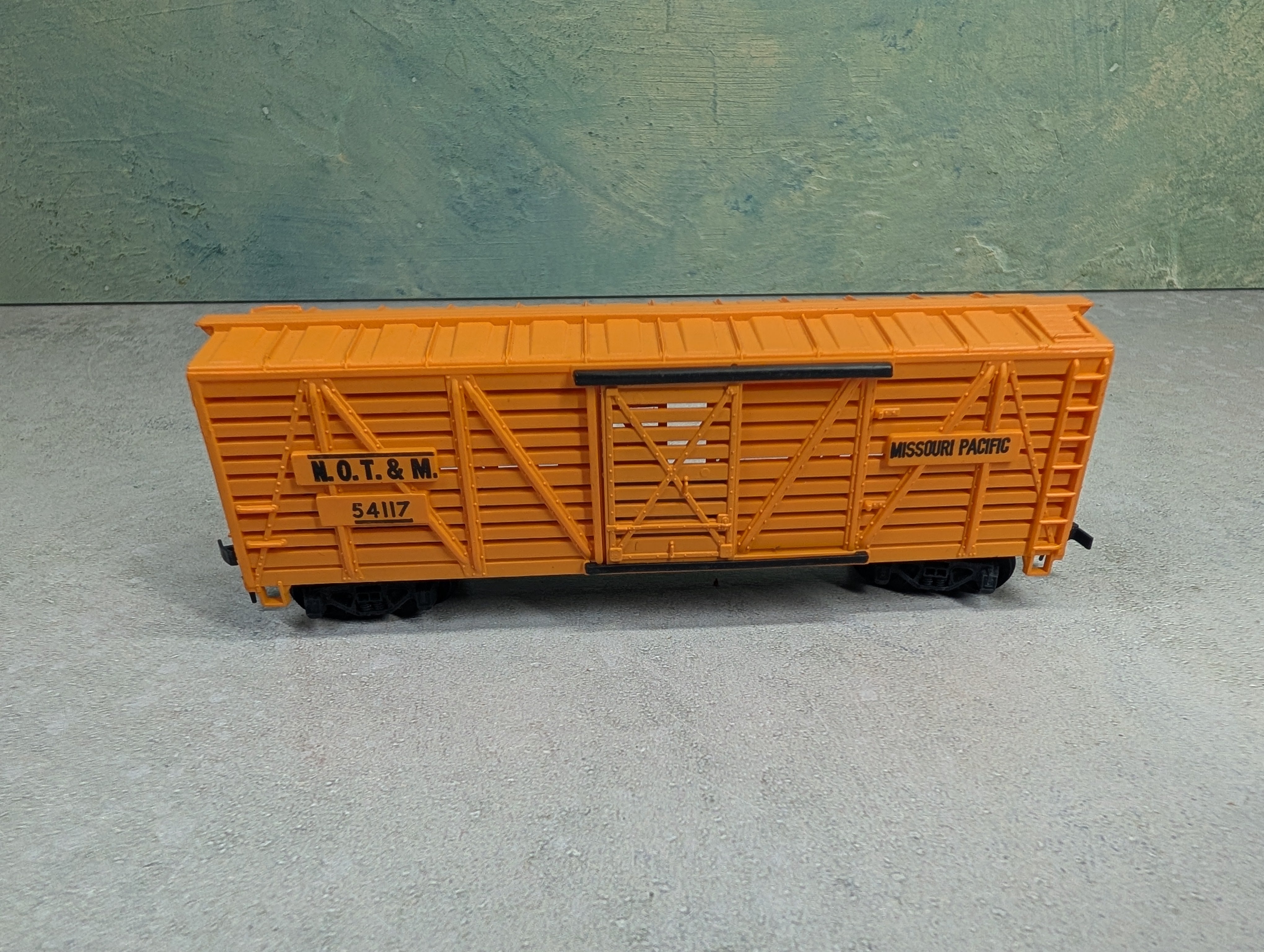 USED Tyco HO Scale 40' Cattle Stock Car Missouri Pacific NOT&M #54117