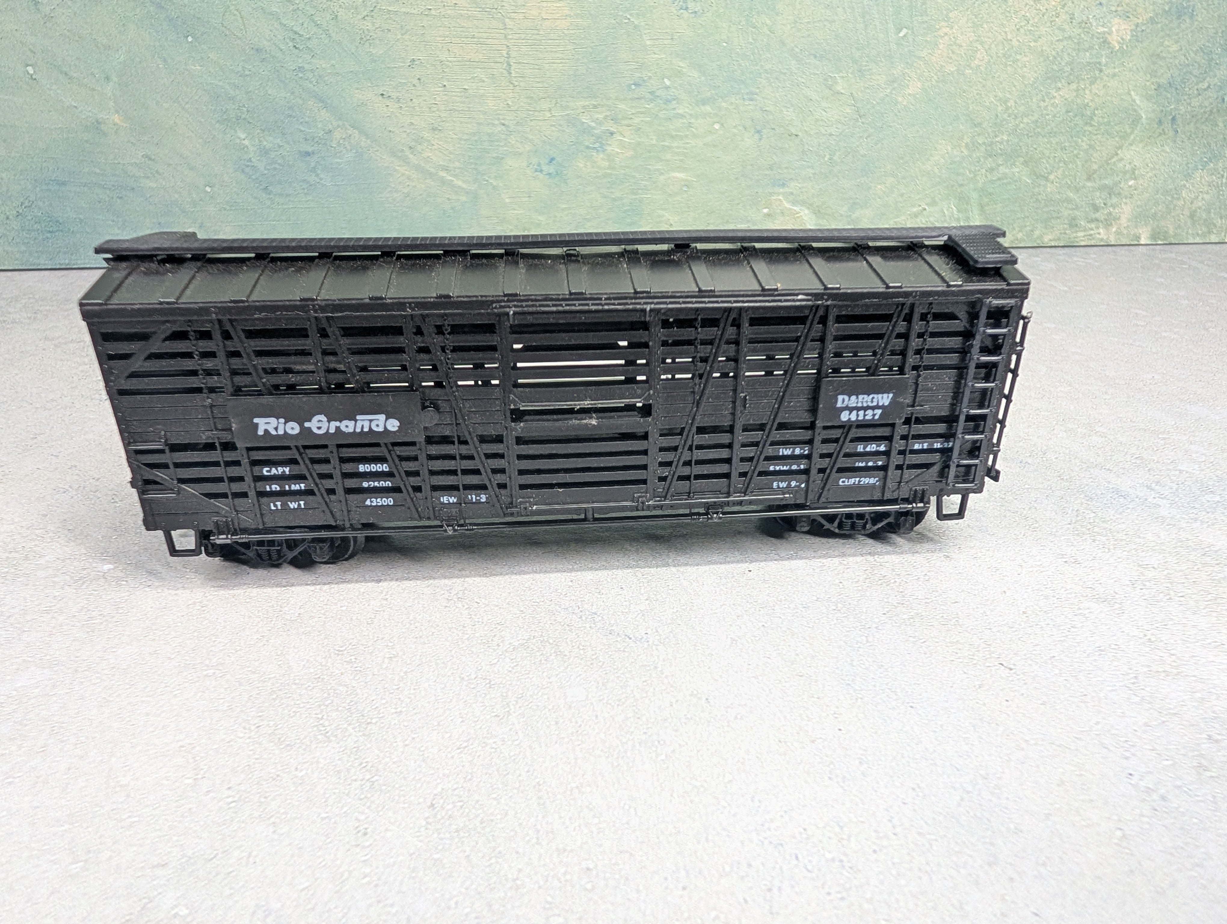 USED ROCO HO Scale 40' Cattle Stock Car Rio Grande D&RGW #64127