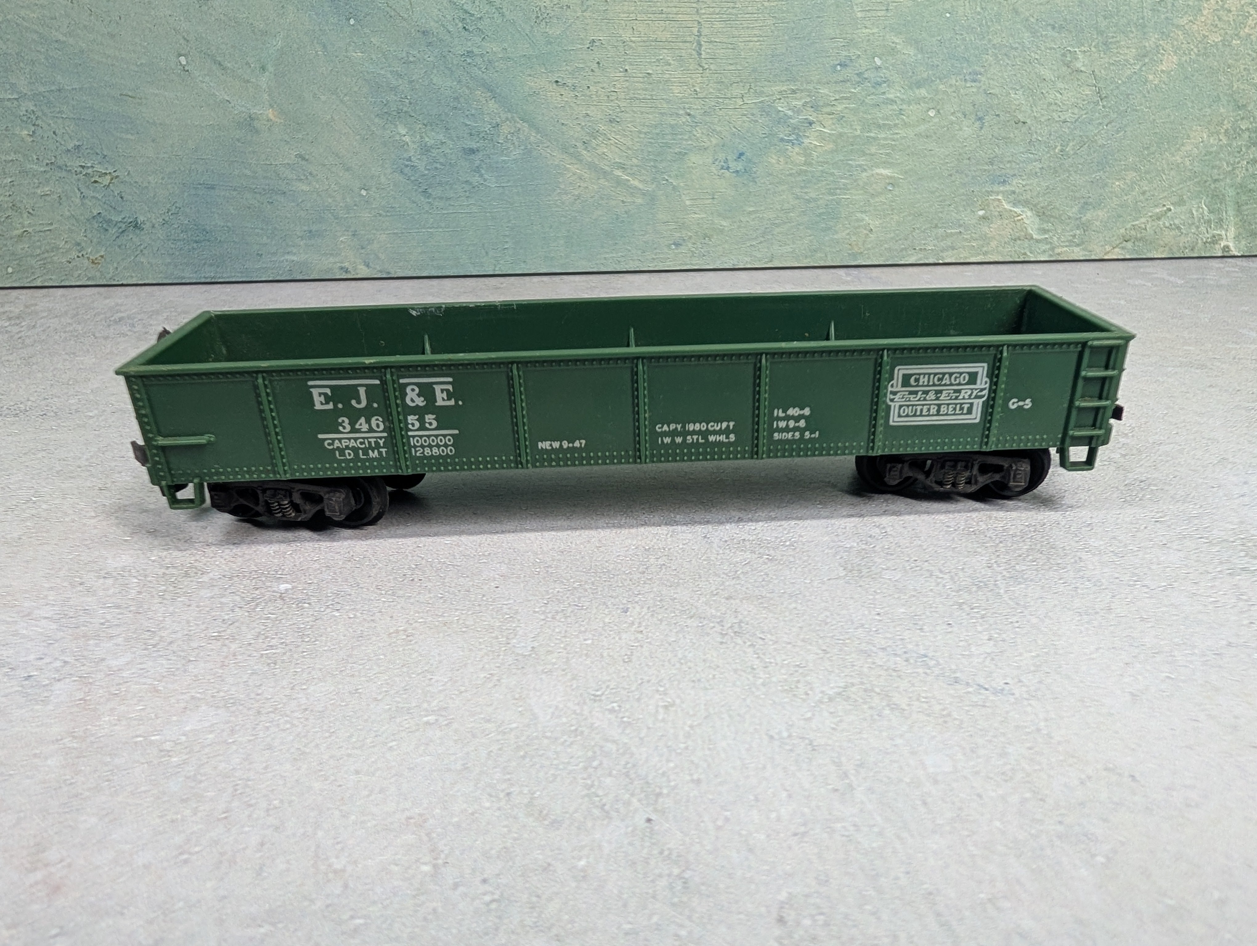 USED Varney HO Scale 40' Gondola Elgin Joliet & Eastern EJ&E #34655