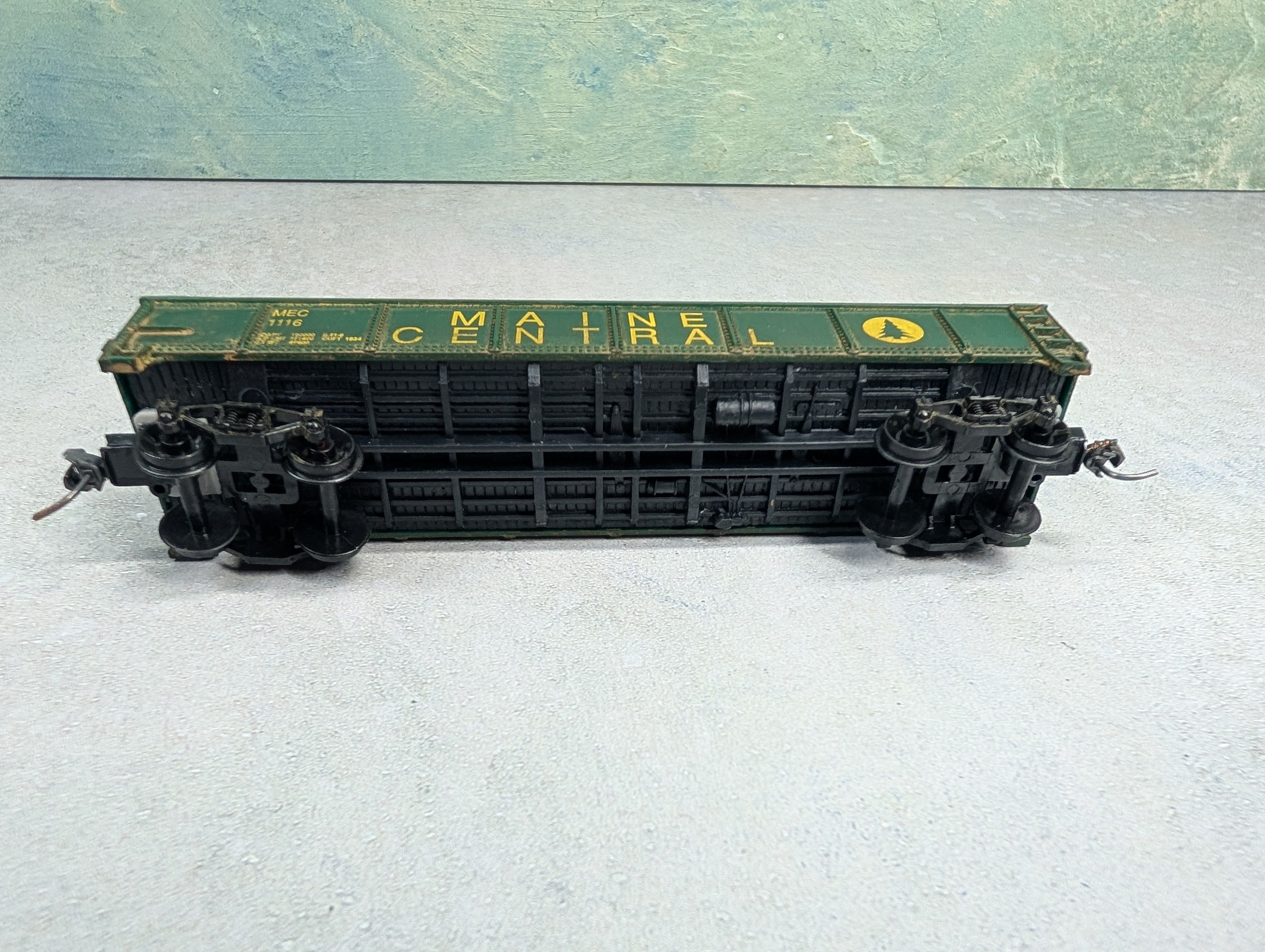 USED Life-Like HO Scale 40' Gondola Maine Central MEC #1116 Weathered