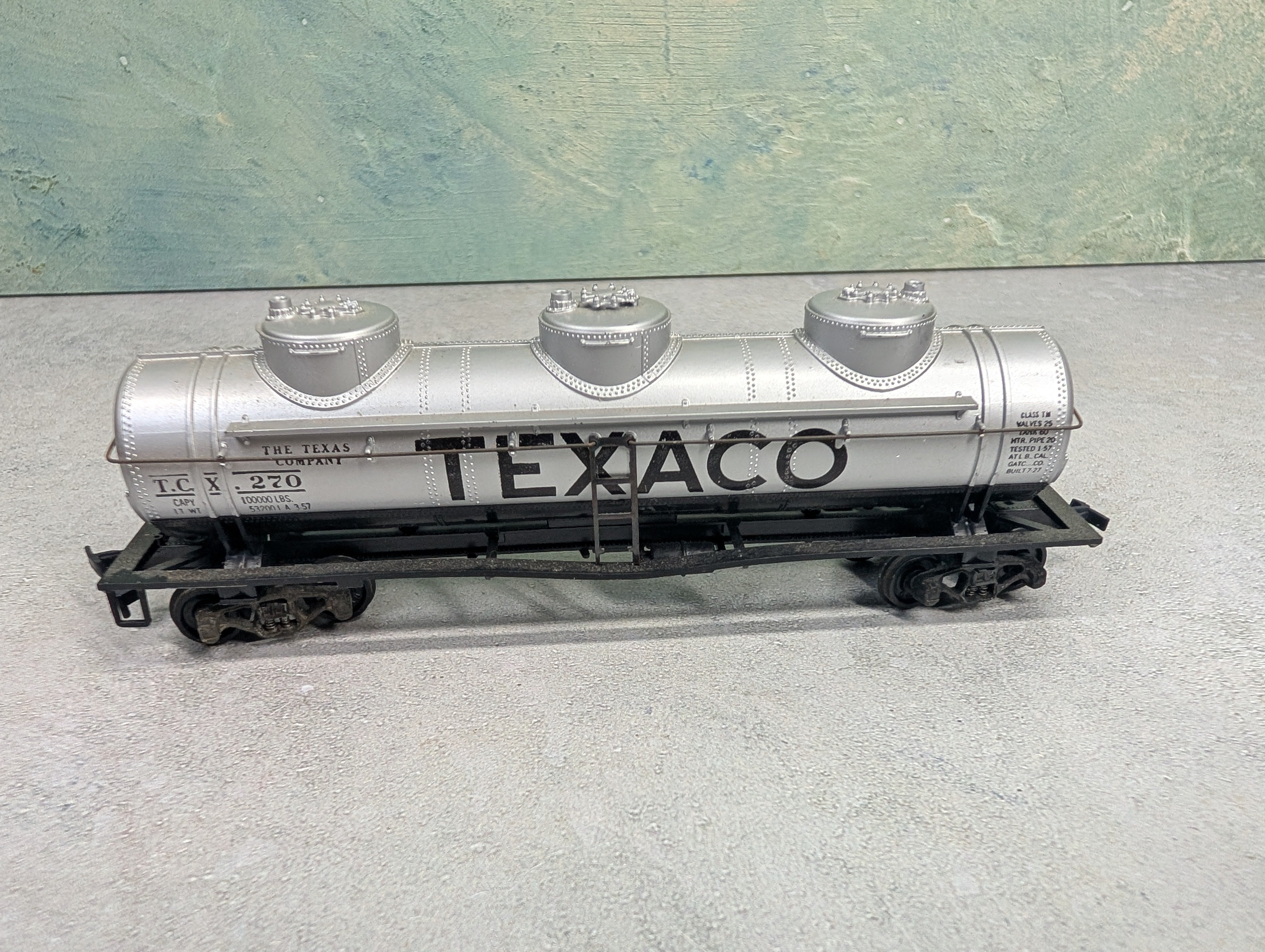 USED Athearn HO Scale Triple Dome Tank Car Texaco TCX #270