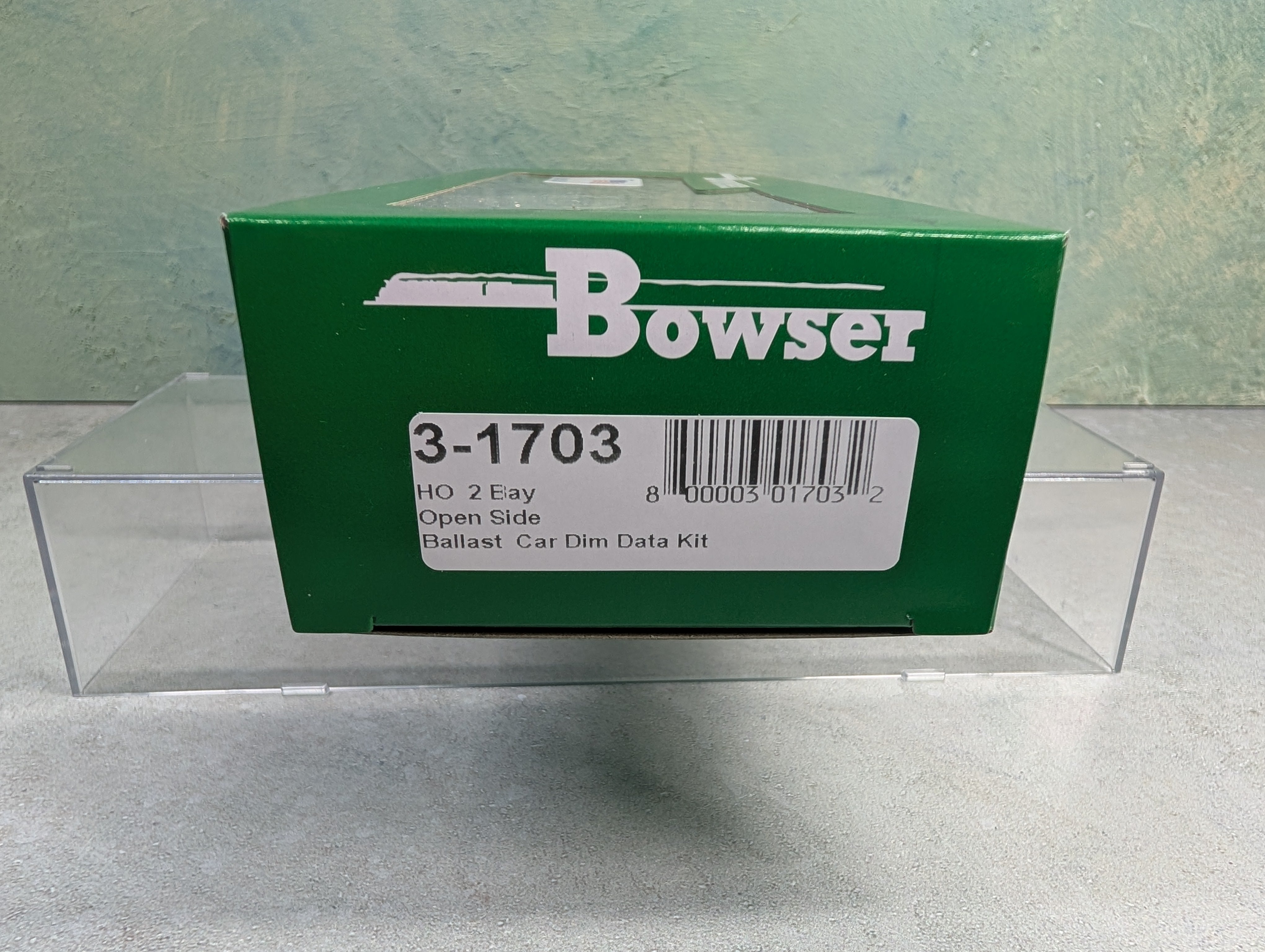 Bowser #3-1703 HO Scale 70-Ton 2 Bay Ballast Car Open Side Dim Data KIT