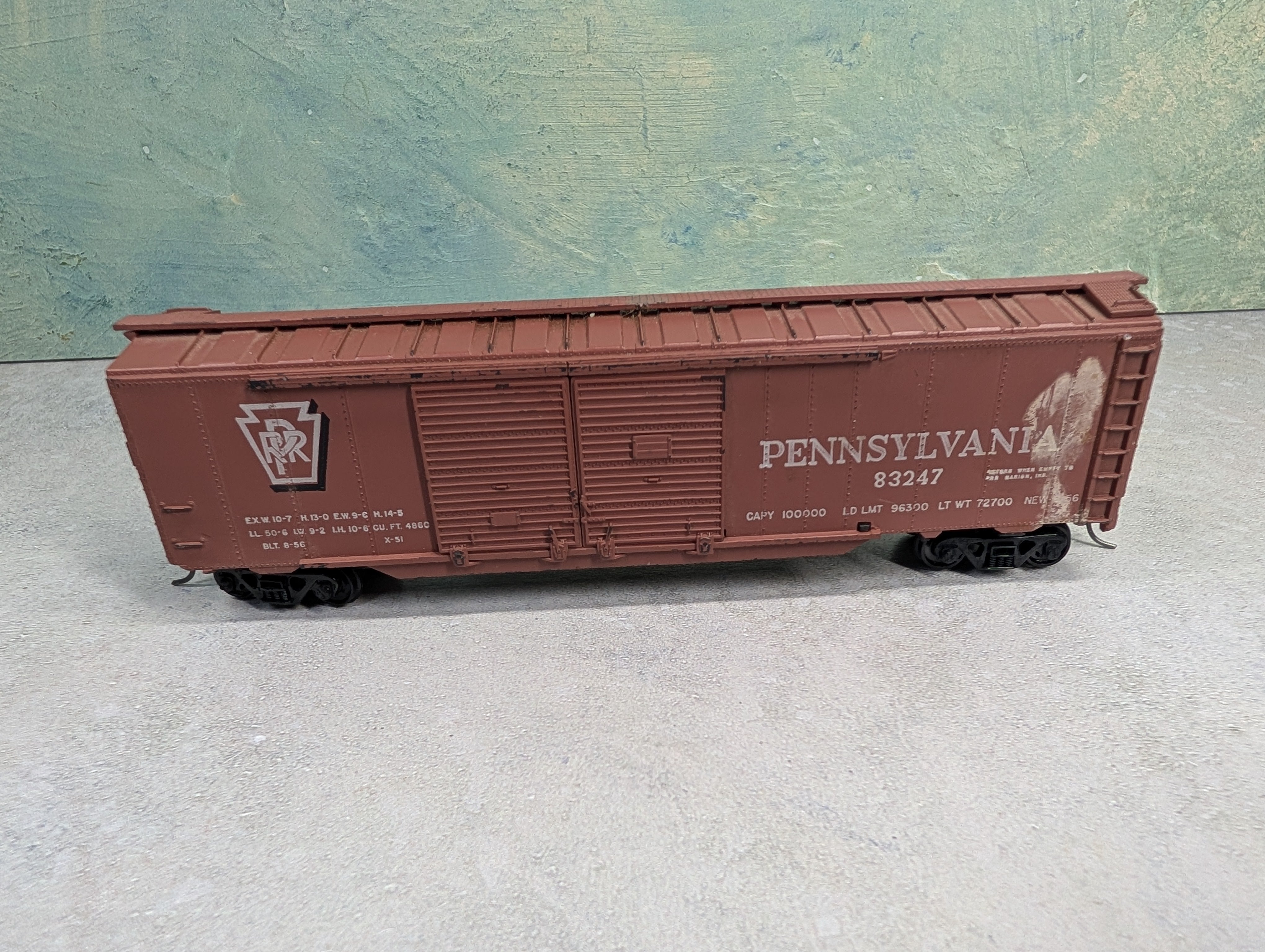USED Athearn HO Scale 50' DD Box Car Pennsylvania #83247
