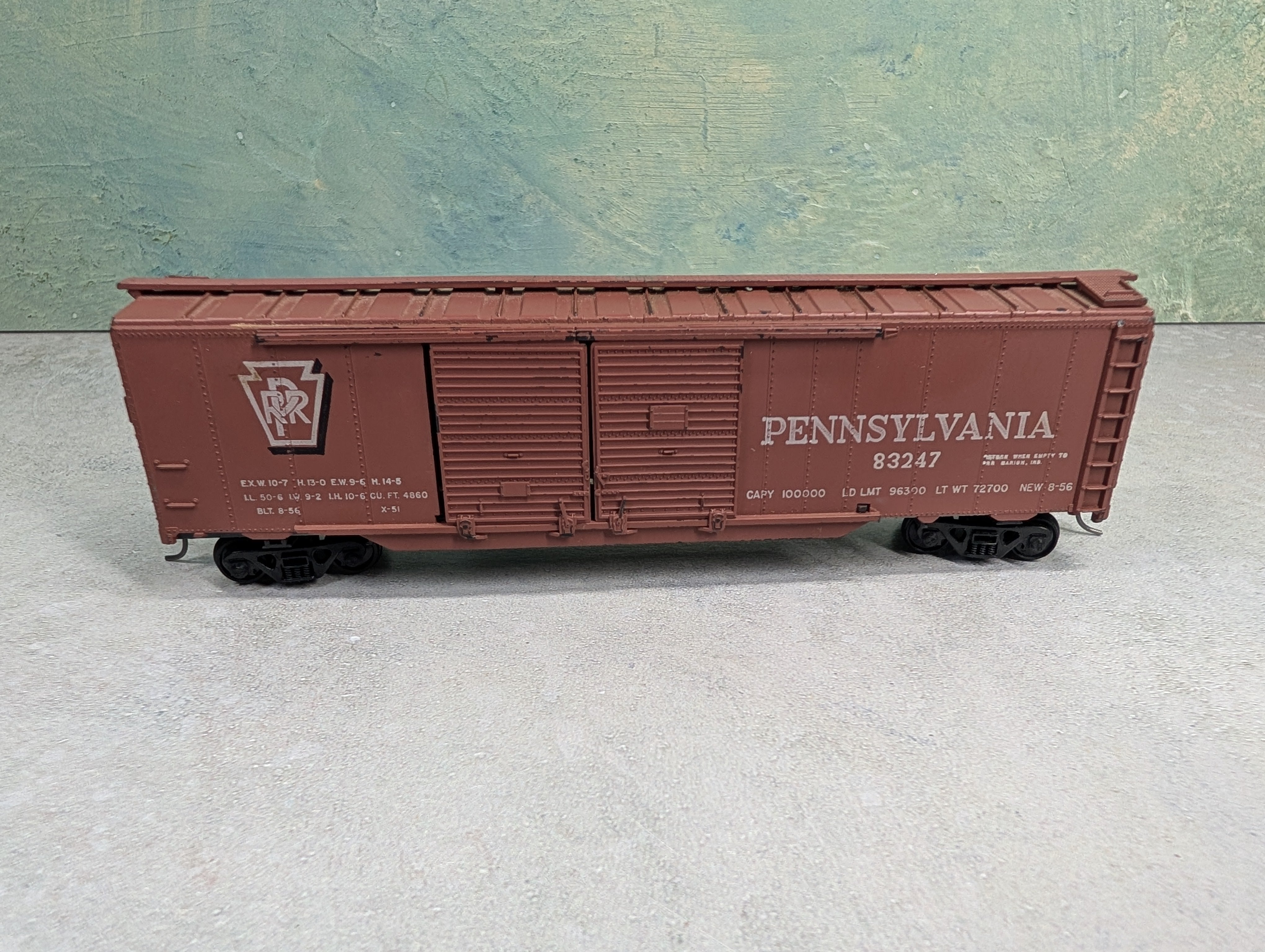 USED Athearn HO Scale 50' DD Box Car Pennsylvania #83247