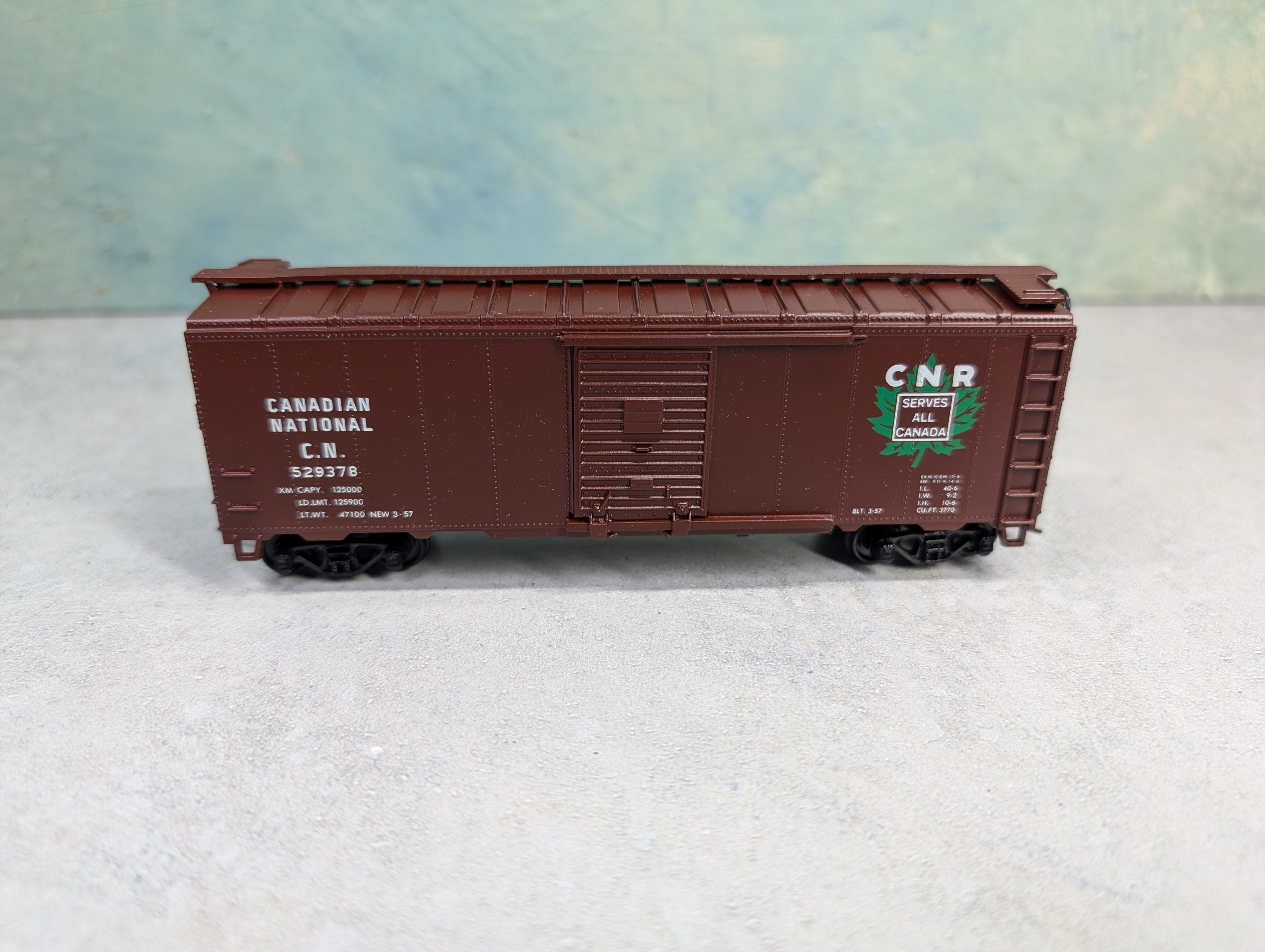 USED Athearn #305-1 HO Scale 40' Box Car Canadian National CN #529378 Rail Runner Custom