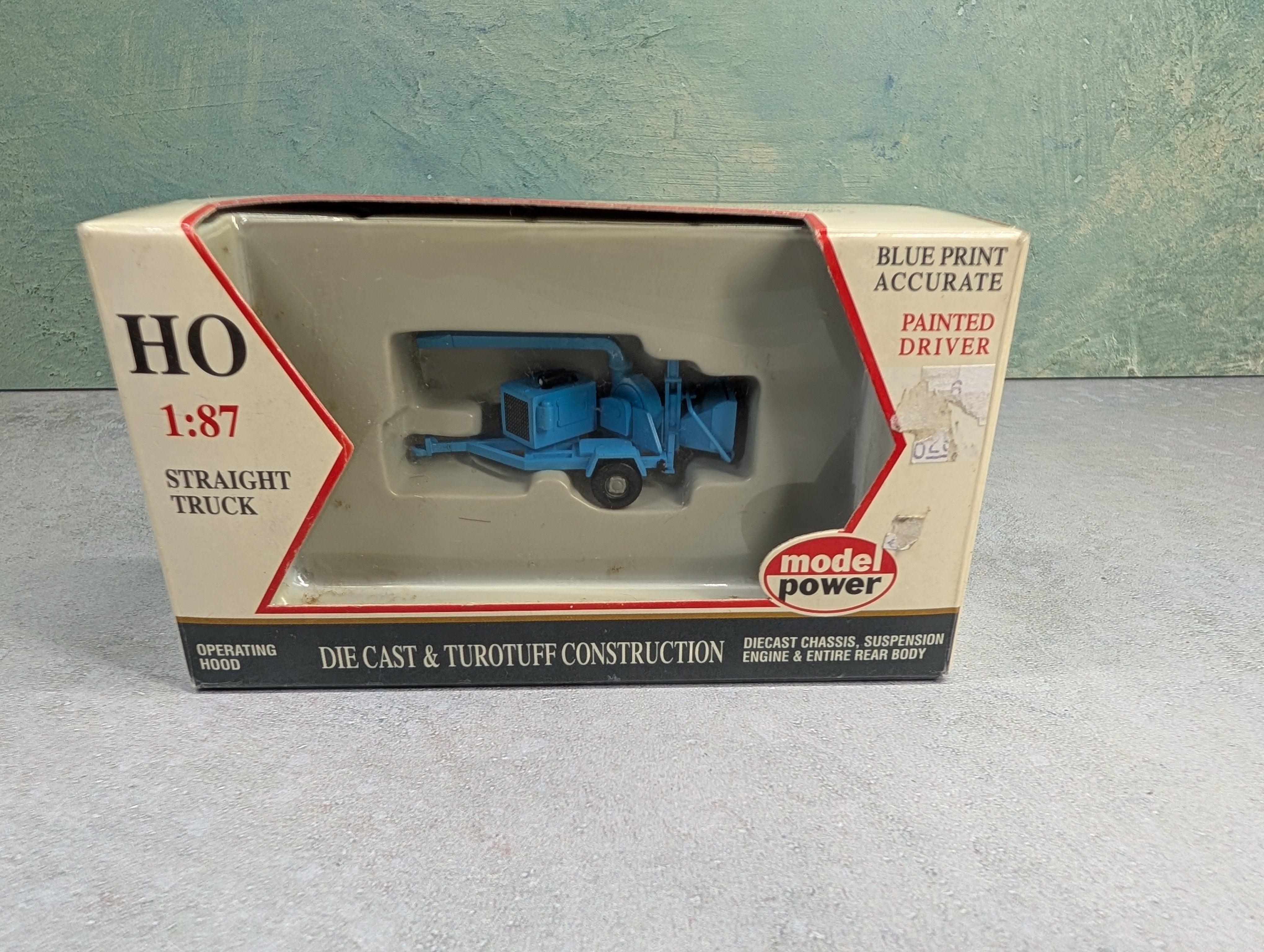 USED Model Power 26002 HO Scale Blue Wood Chipper