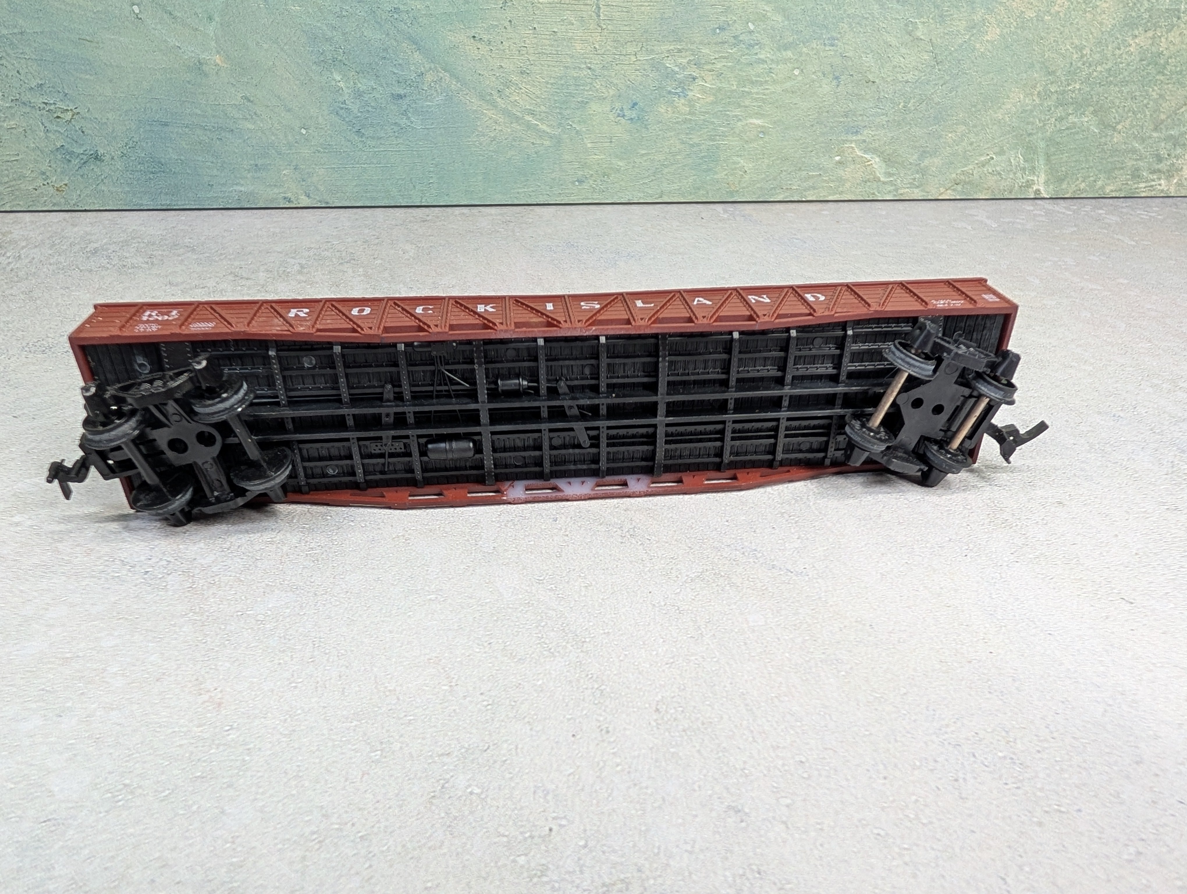 USED AHM HO Scale 50' Wooden Gondola Rock Island RI #1207