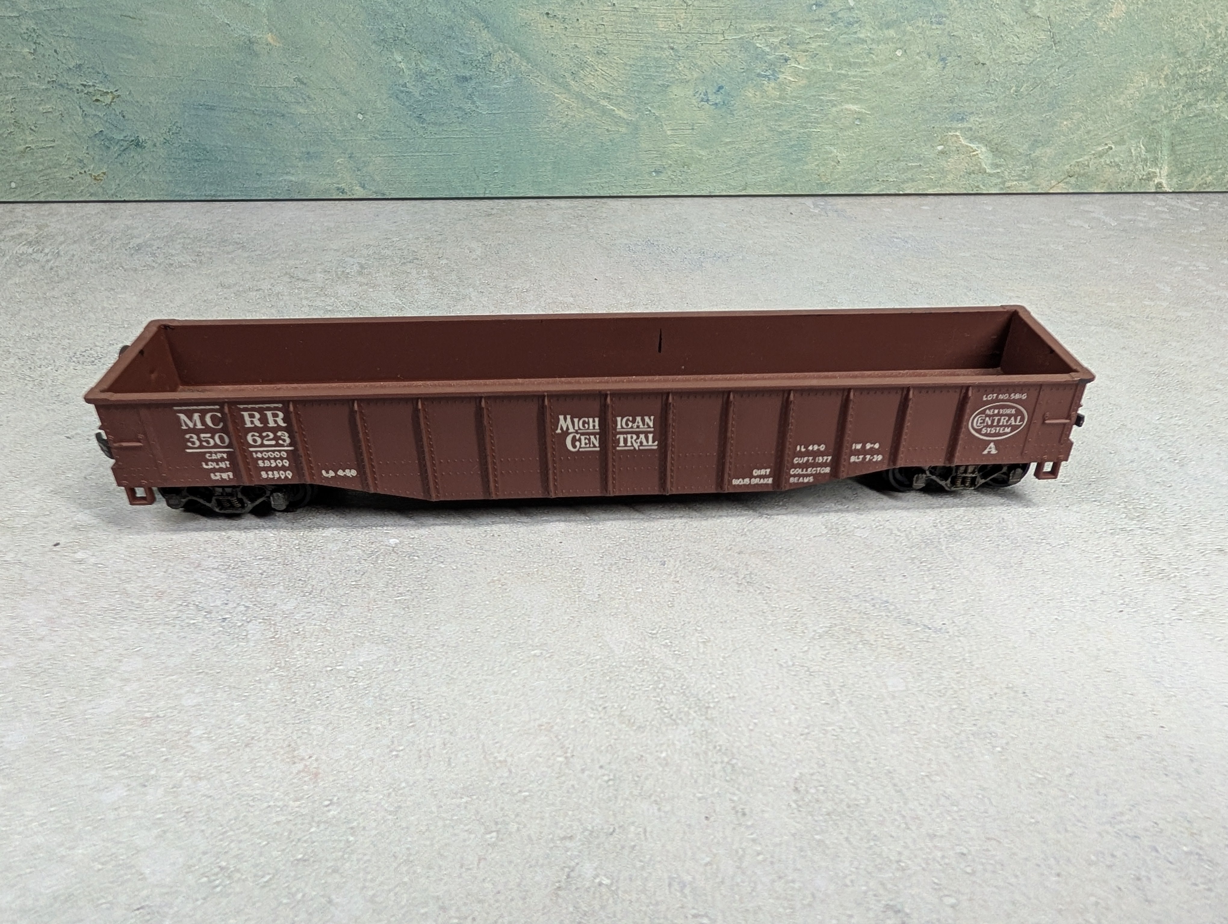 USED Athearn HO Scale 50' Gondola Michigan Central MCRR #350623