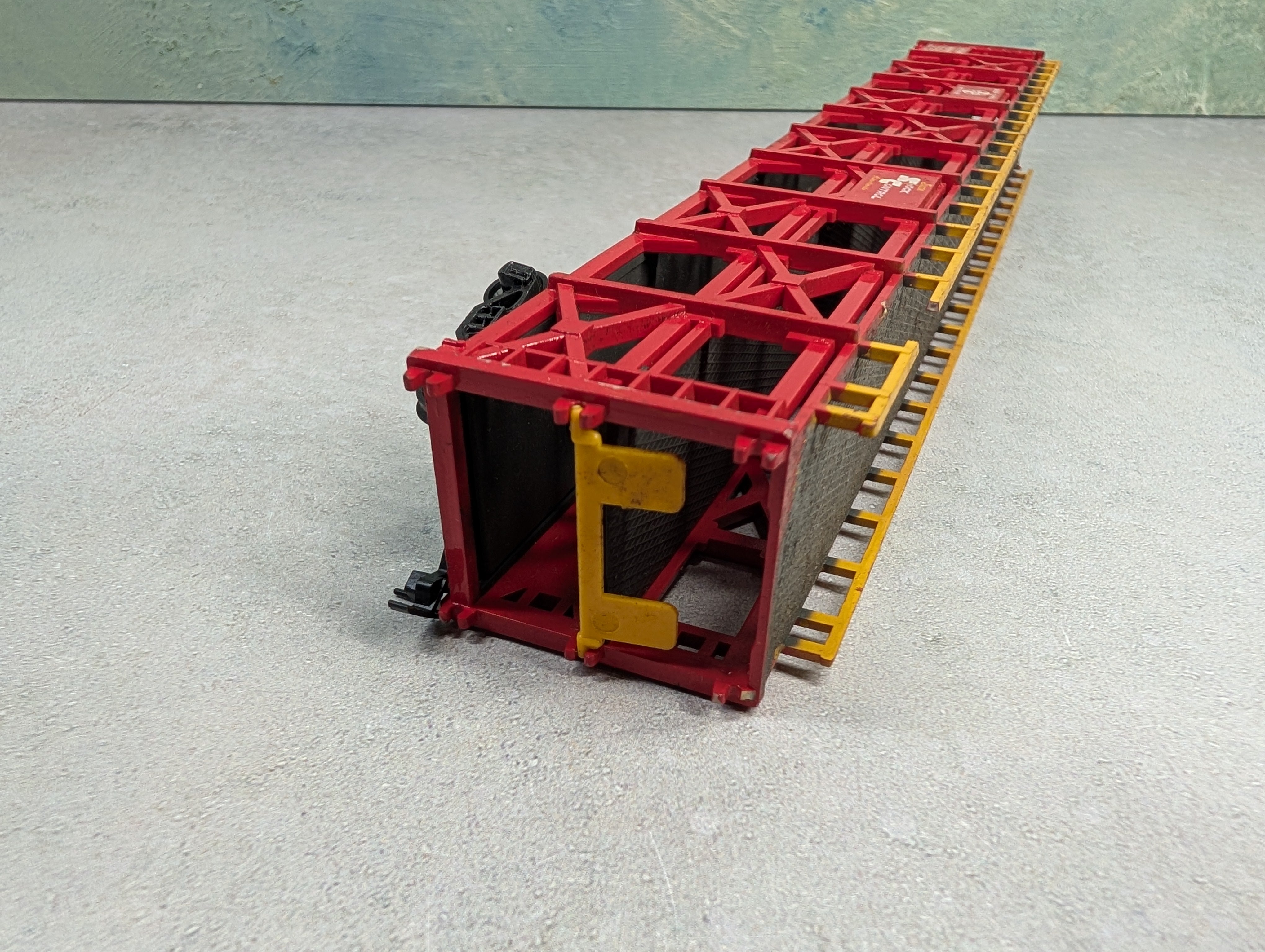 USED Bachmann HO Scale Auto Carrier Santa Fe ATSF #88969 Damaged/Missing Parts