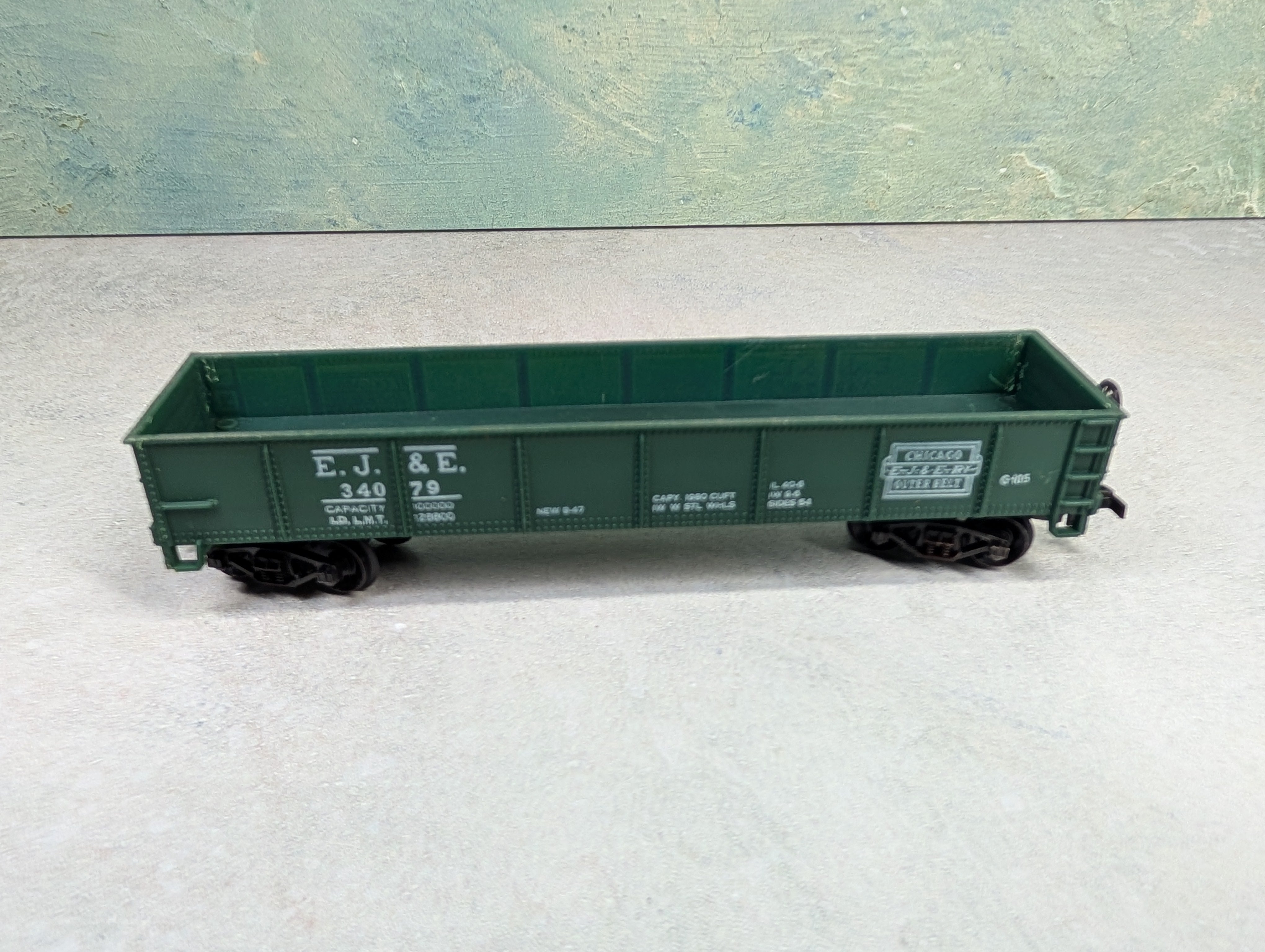 USED Life-Like HO Scale 40' Gondola Elgin Joliet & Eastern EJ&E #34079