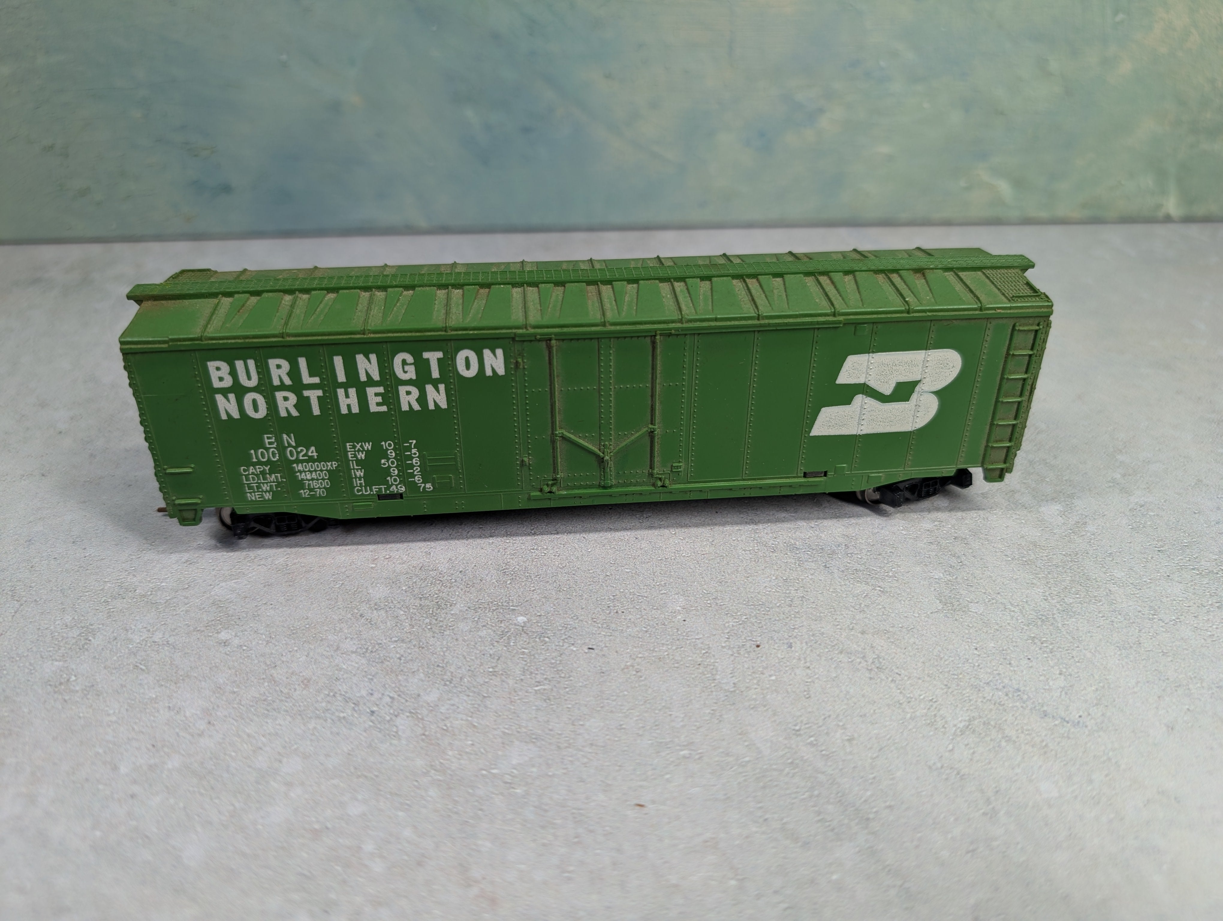 USED Tyco HO Scale 50' Box Car Burlington Northern BN #100024