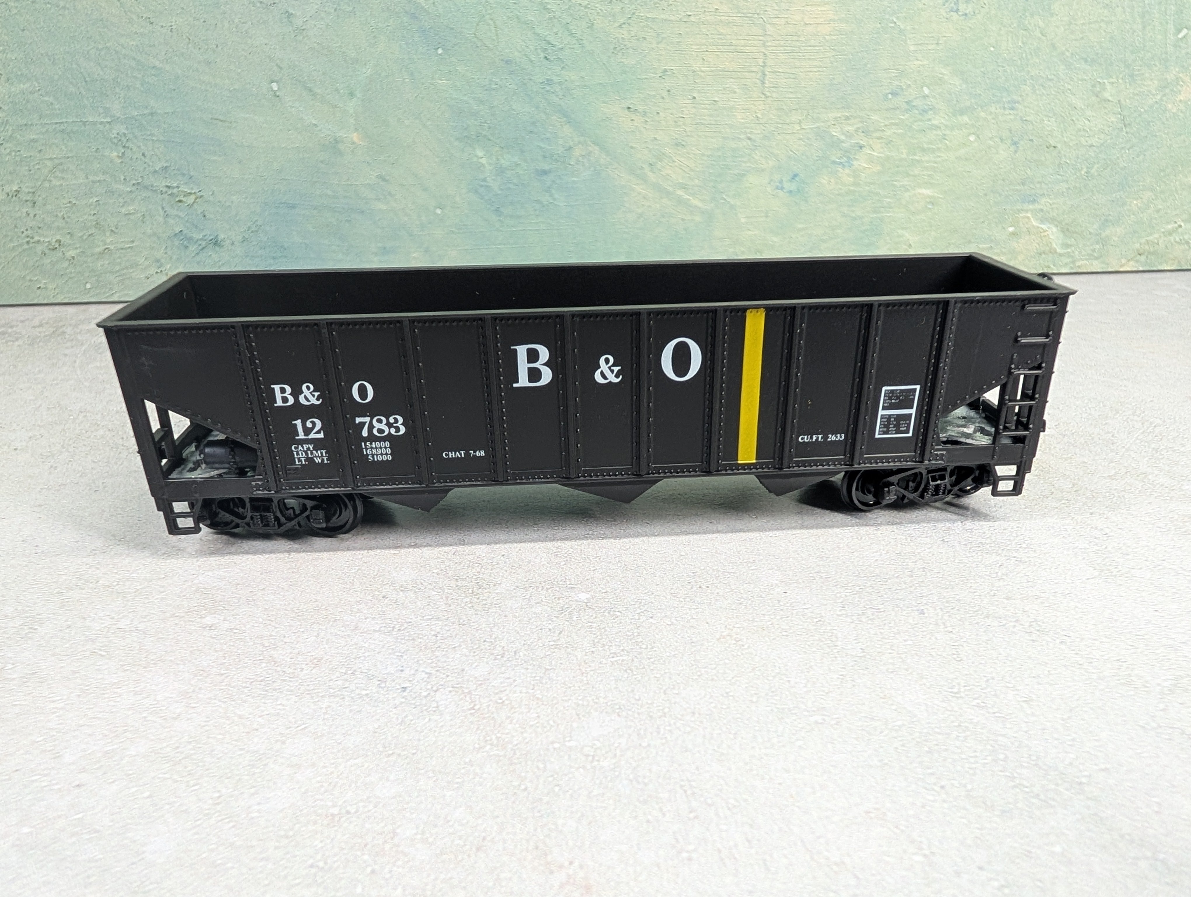 USED Roundhouse 1496 HO Scale 3-Bay Hopper Baltimore and Ohio B&O #12783