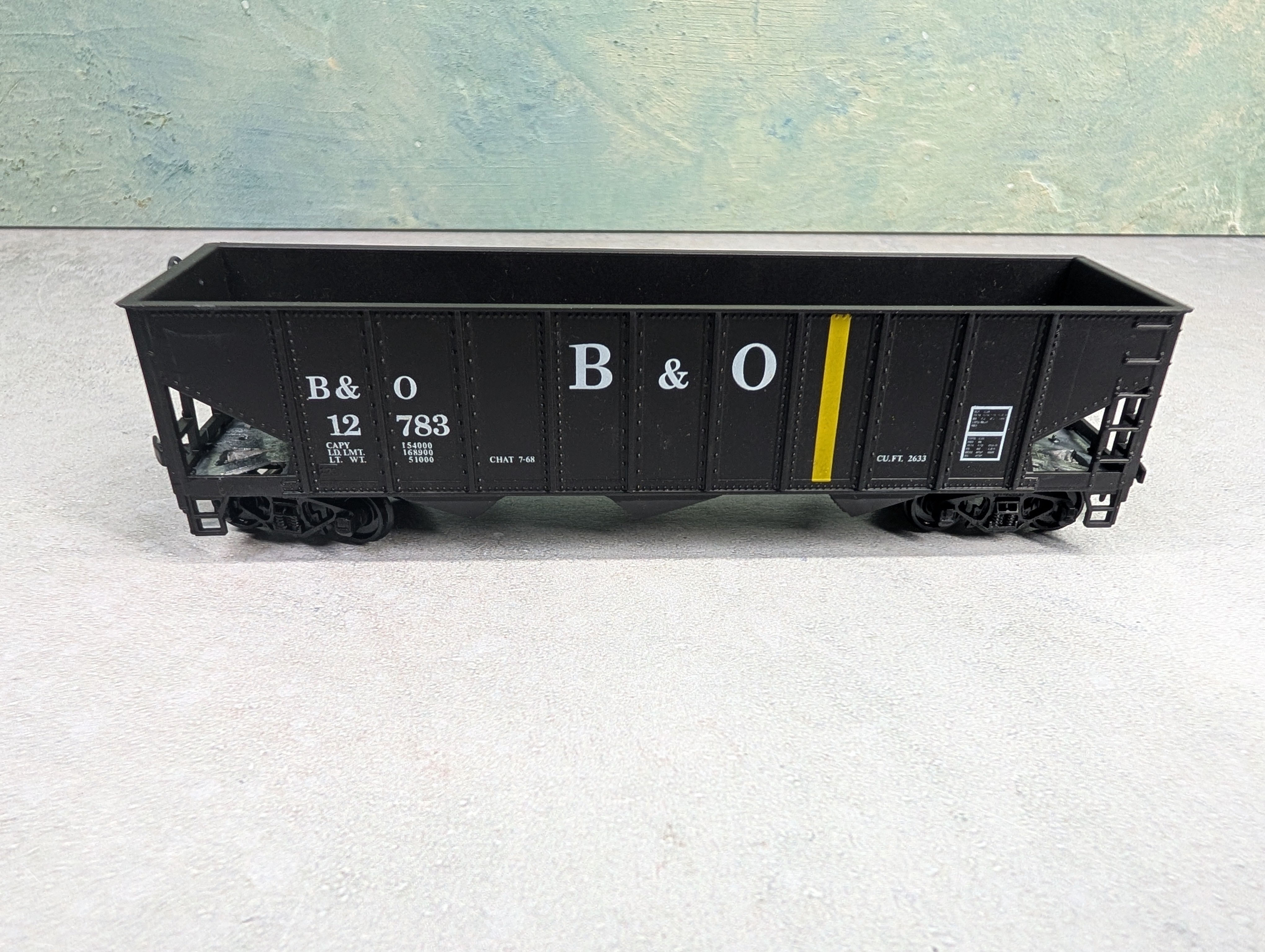 USED Roundhouse 1496 HO Scale 3-Bay Hopper Baltimore and Ohio B&O #12783