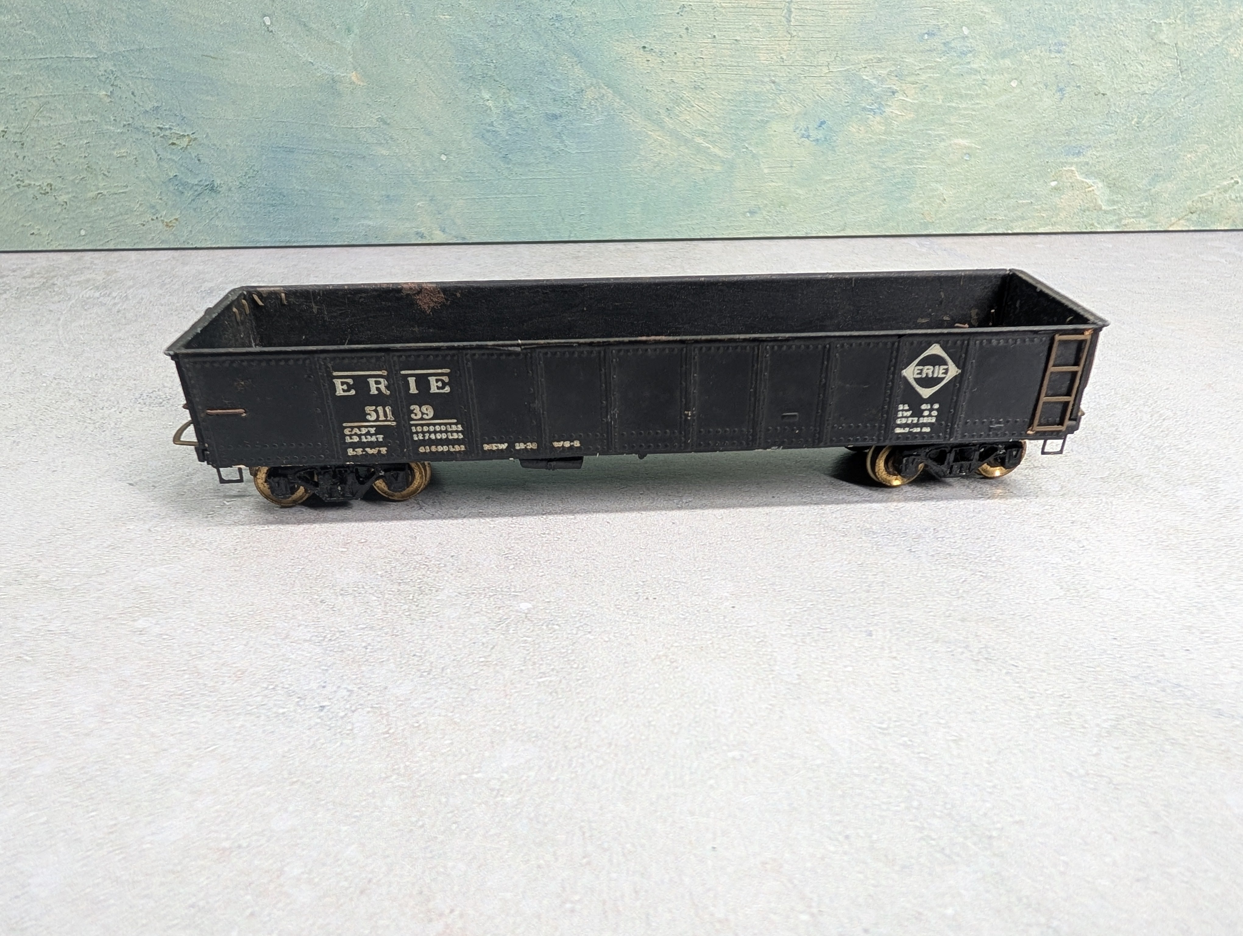 USED HO Scale 40' Gondola Erie #51139 Euro Coupler