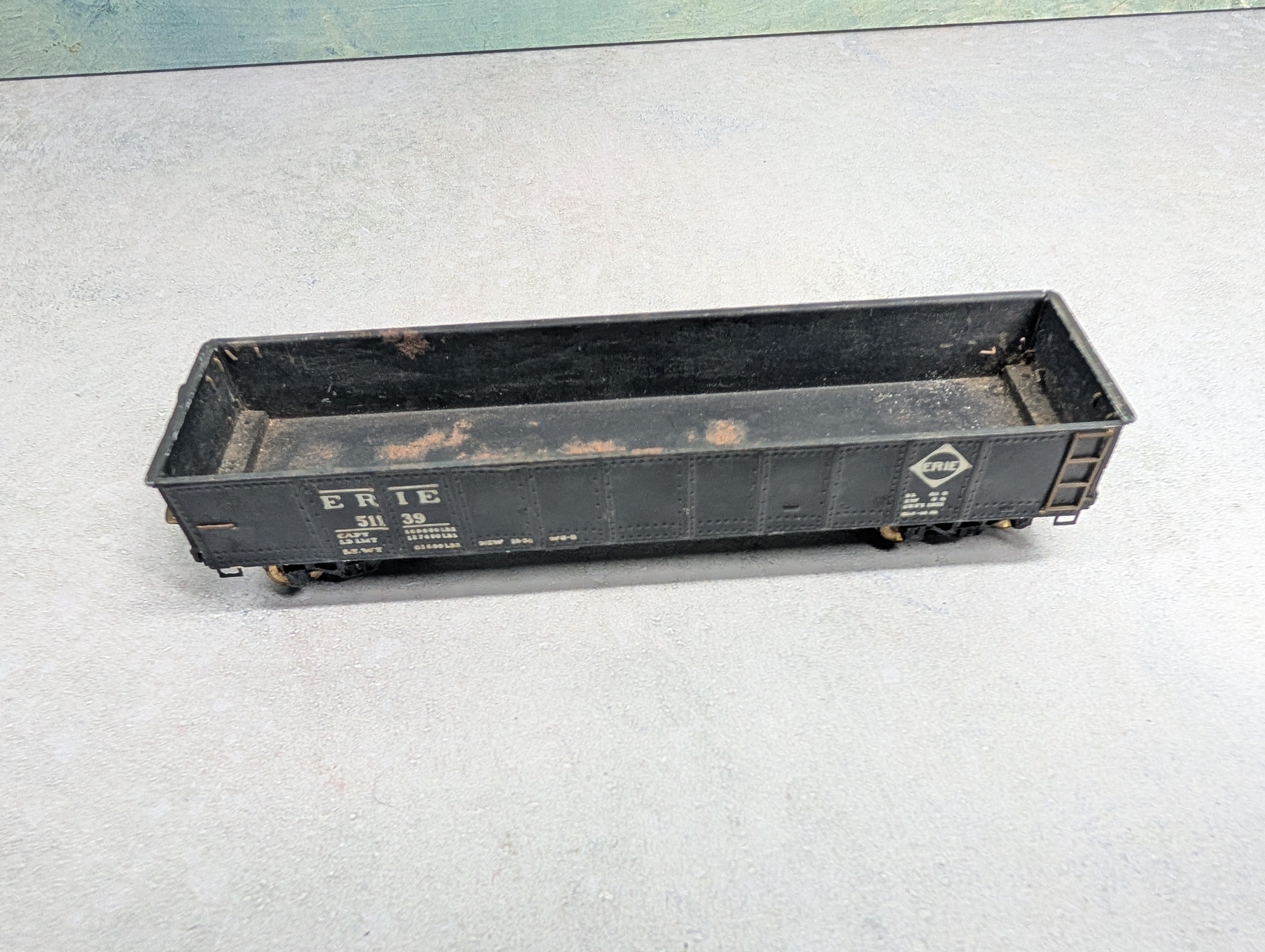 USED HO Scale 40' Gondola Erie #51139 Euro Coupler