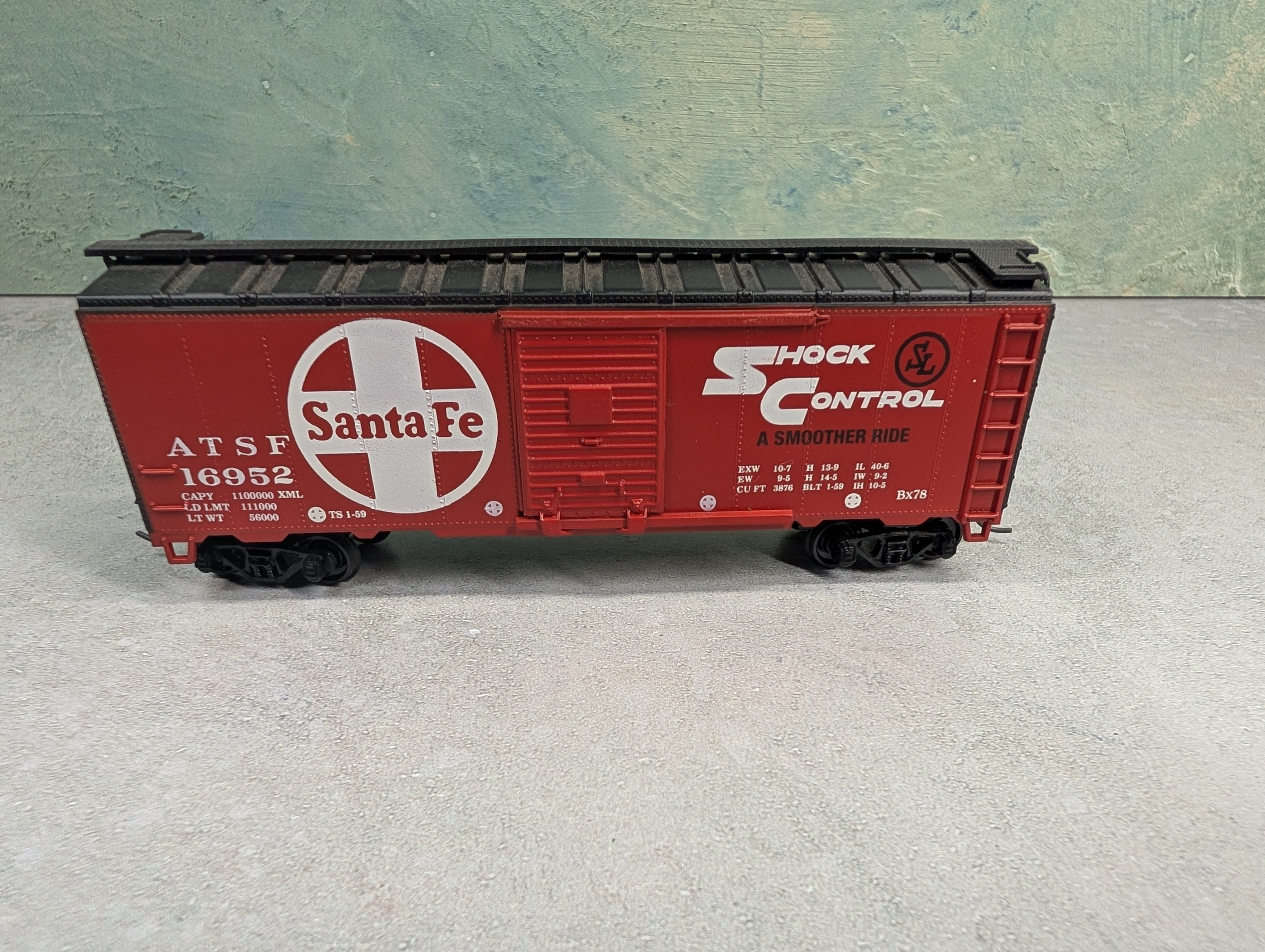 USED Athearn HO Scale 40' Box Car Santa Fe ATSF #16952