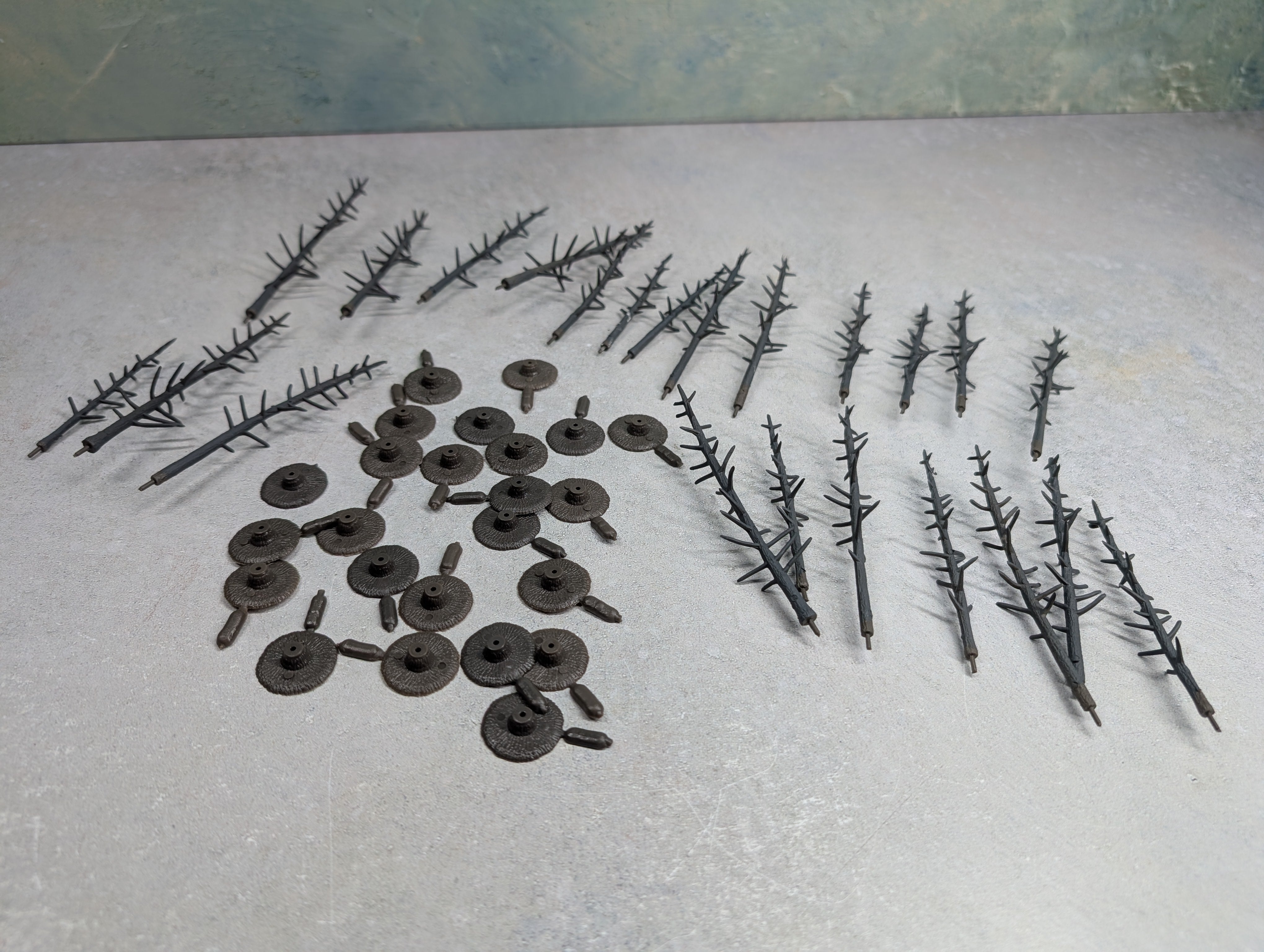 USED HO Scale Lot of Tree Armatures and Bases