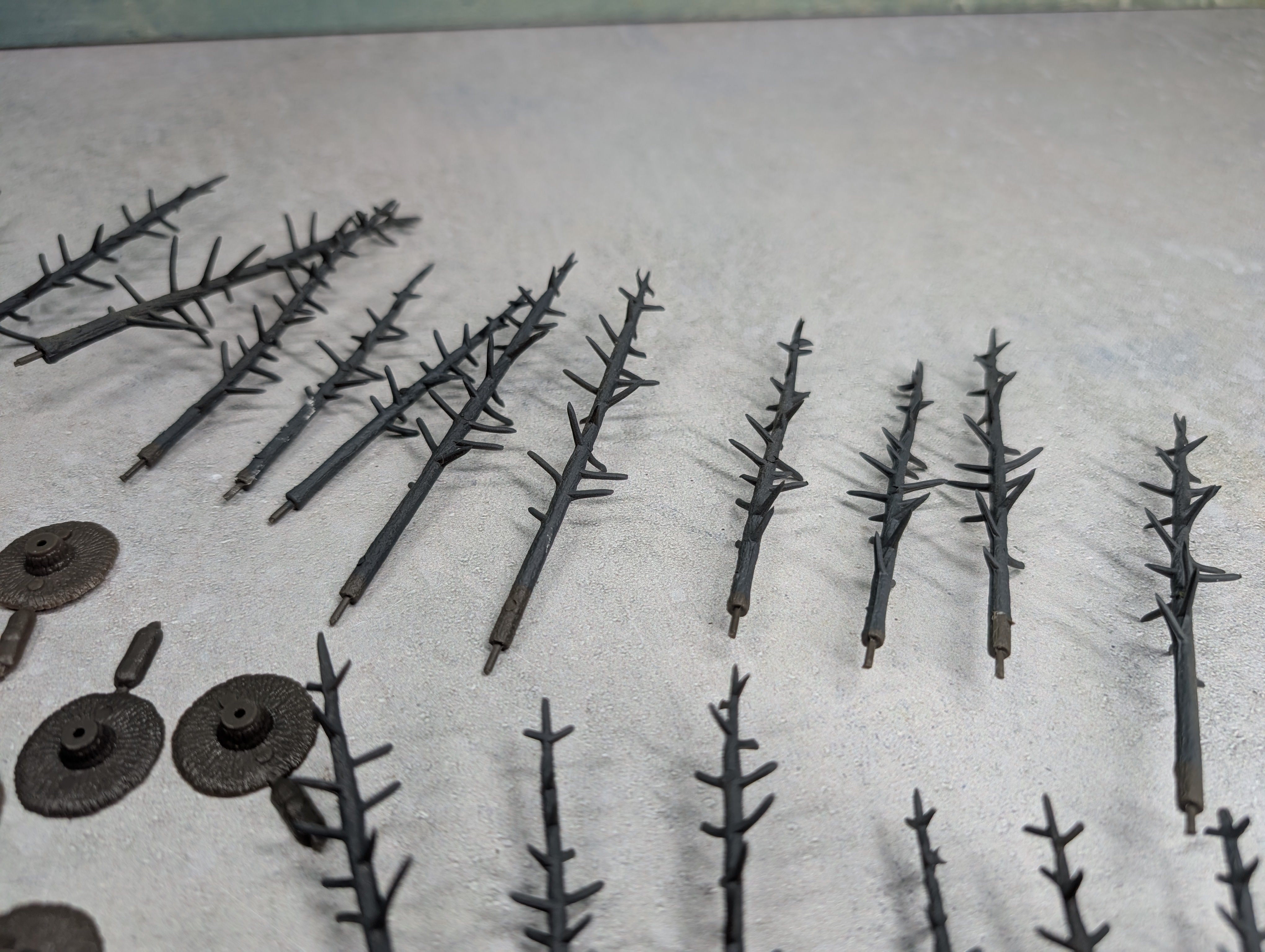 USED HO Scale Lot of Tree Armatures and Bases