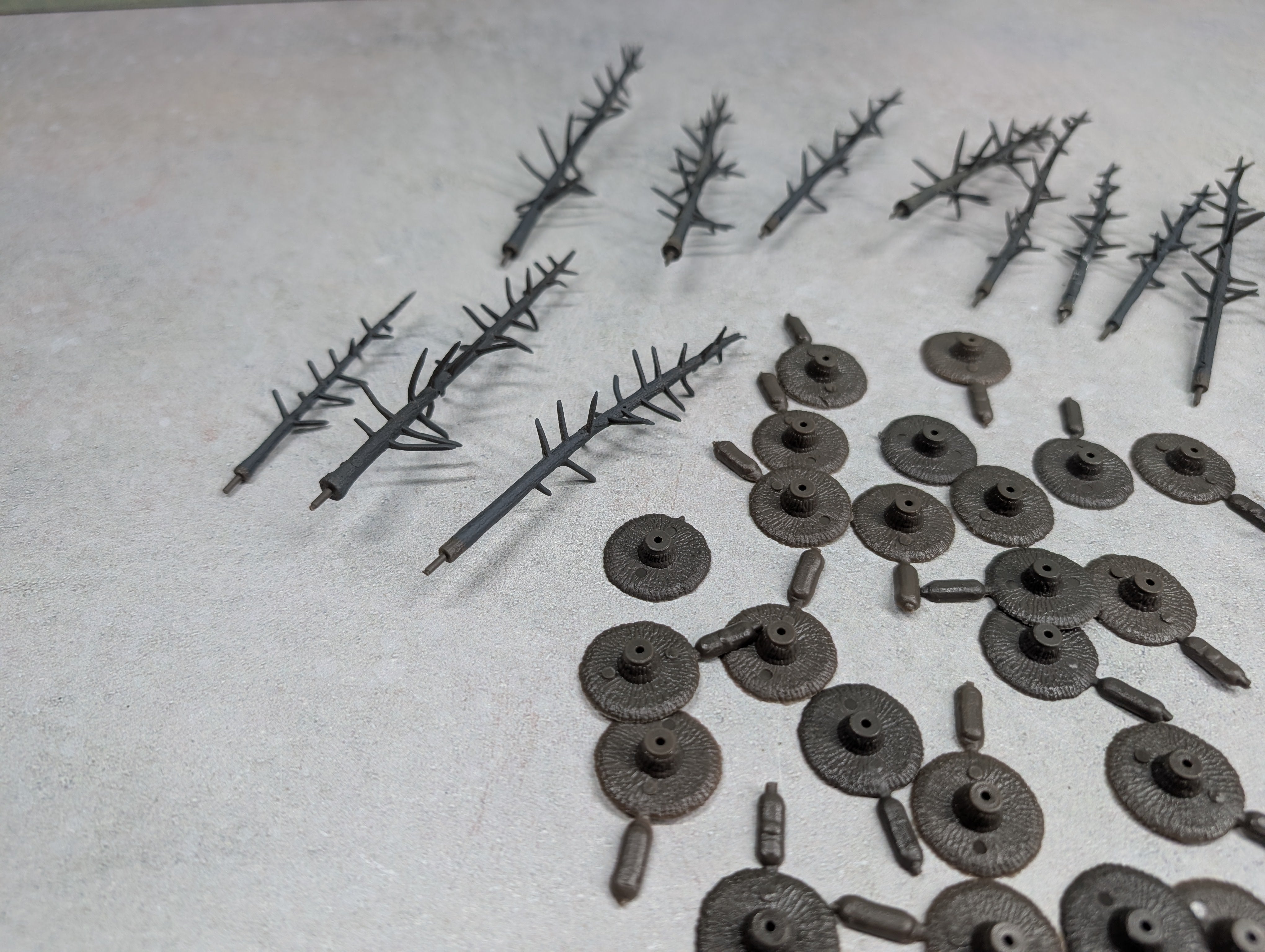 USED HO Scale Lot of Tree Armatures and Bases