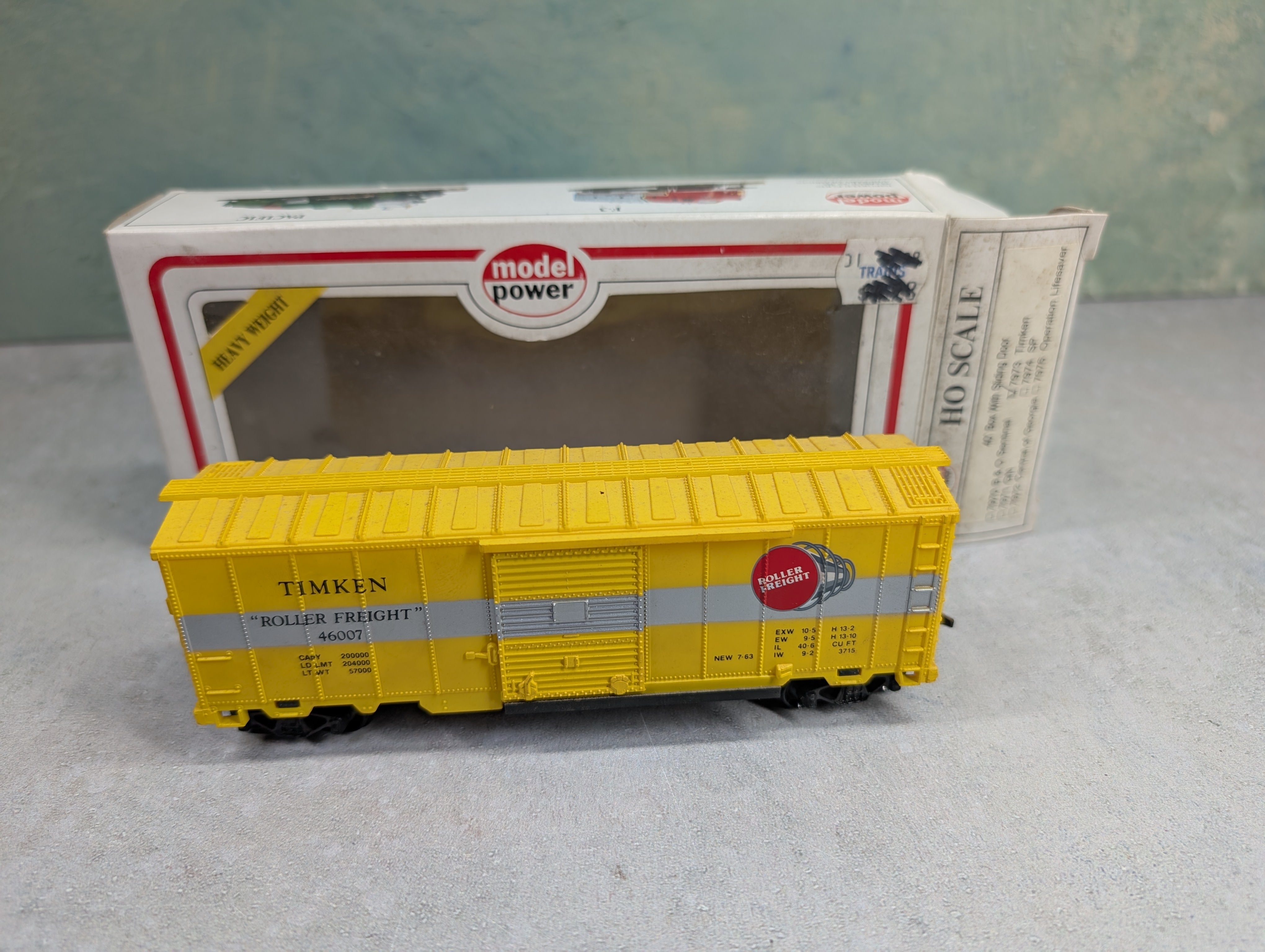 USED Model Power 7973 HO Scale 40' Box Car Timken 46007