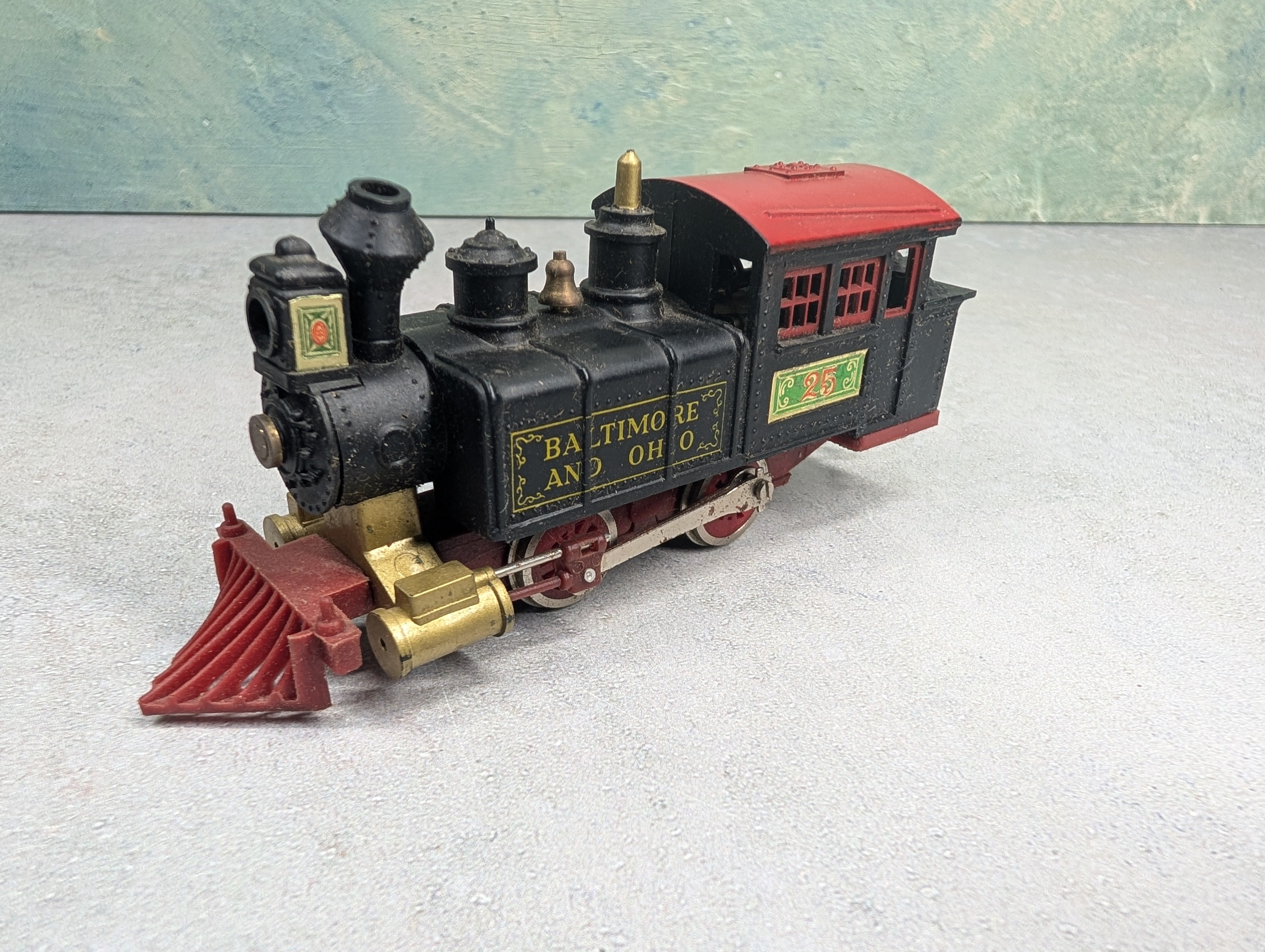 USED Life-Like HO Scale 0-4-0 Steam Locomotive Teakettle Baltimore and Ohio #25 Parts/Repairs DC