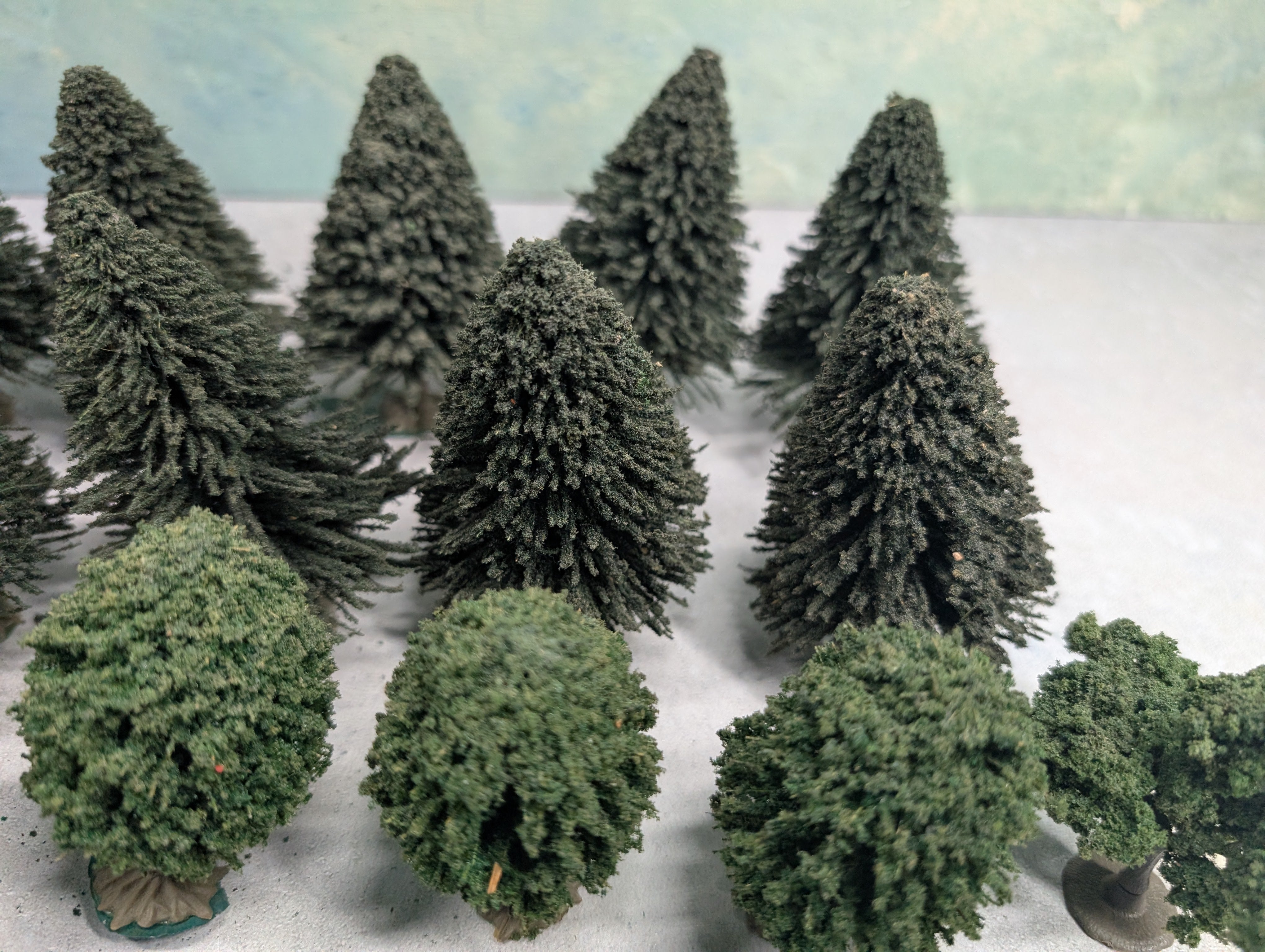 USED MULTI Scale Generous Lot of Nice Pine Trees & Other Trees (30+ pcs)