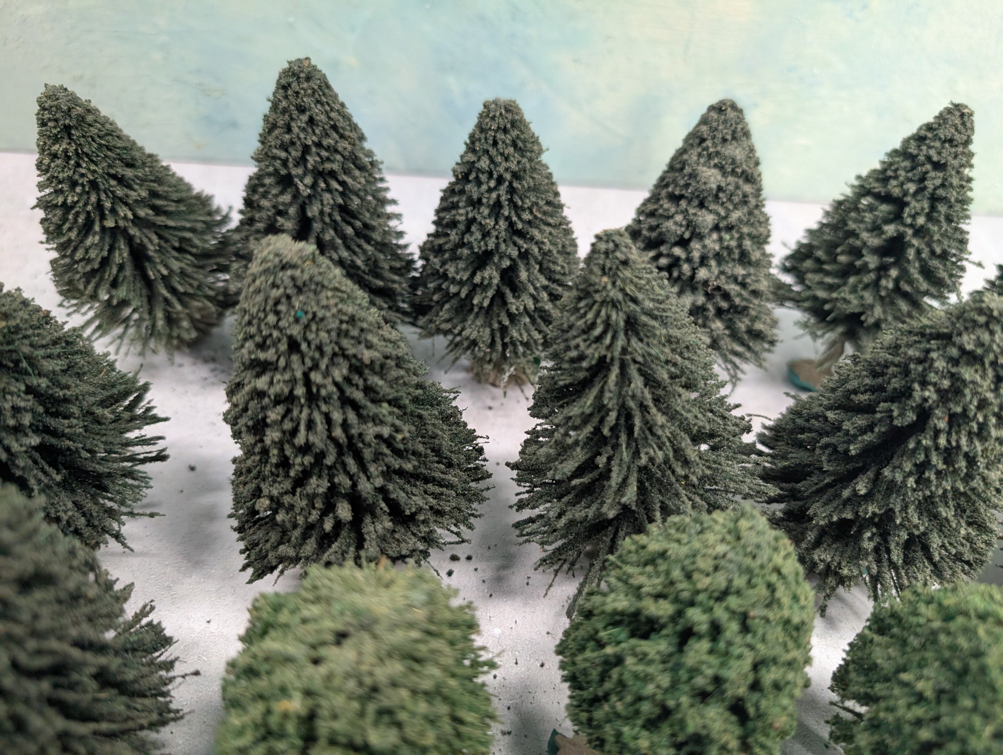 USED MULTI Scale Generous Lot of Nice Pine Trees & Other Trees (30+ pcs)