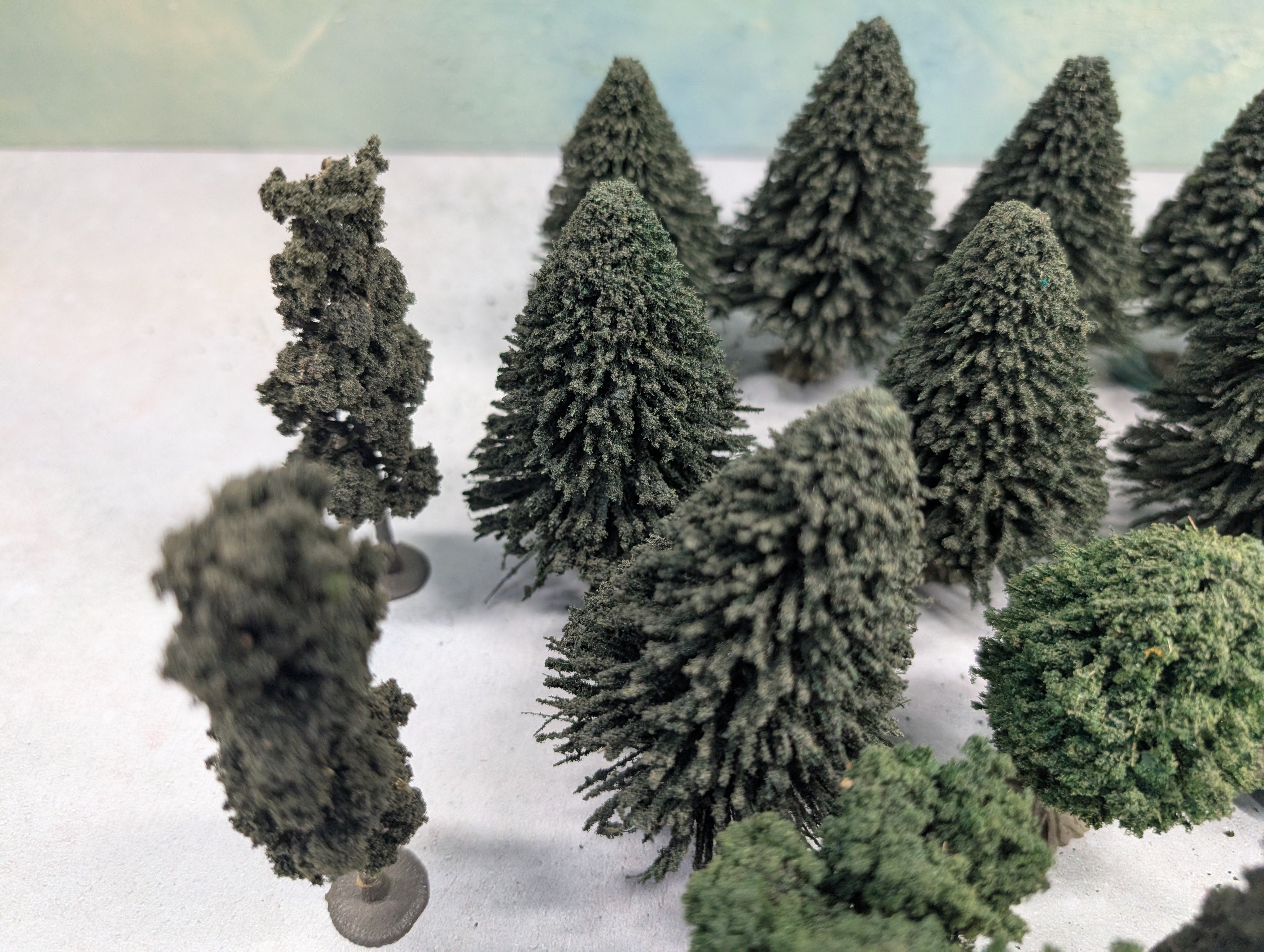 USED MULTI Scale Generous Lot of Nice Pine Trees & Other Trees (30+ pcs)