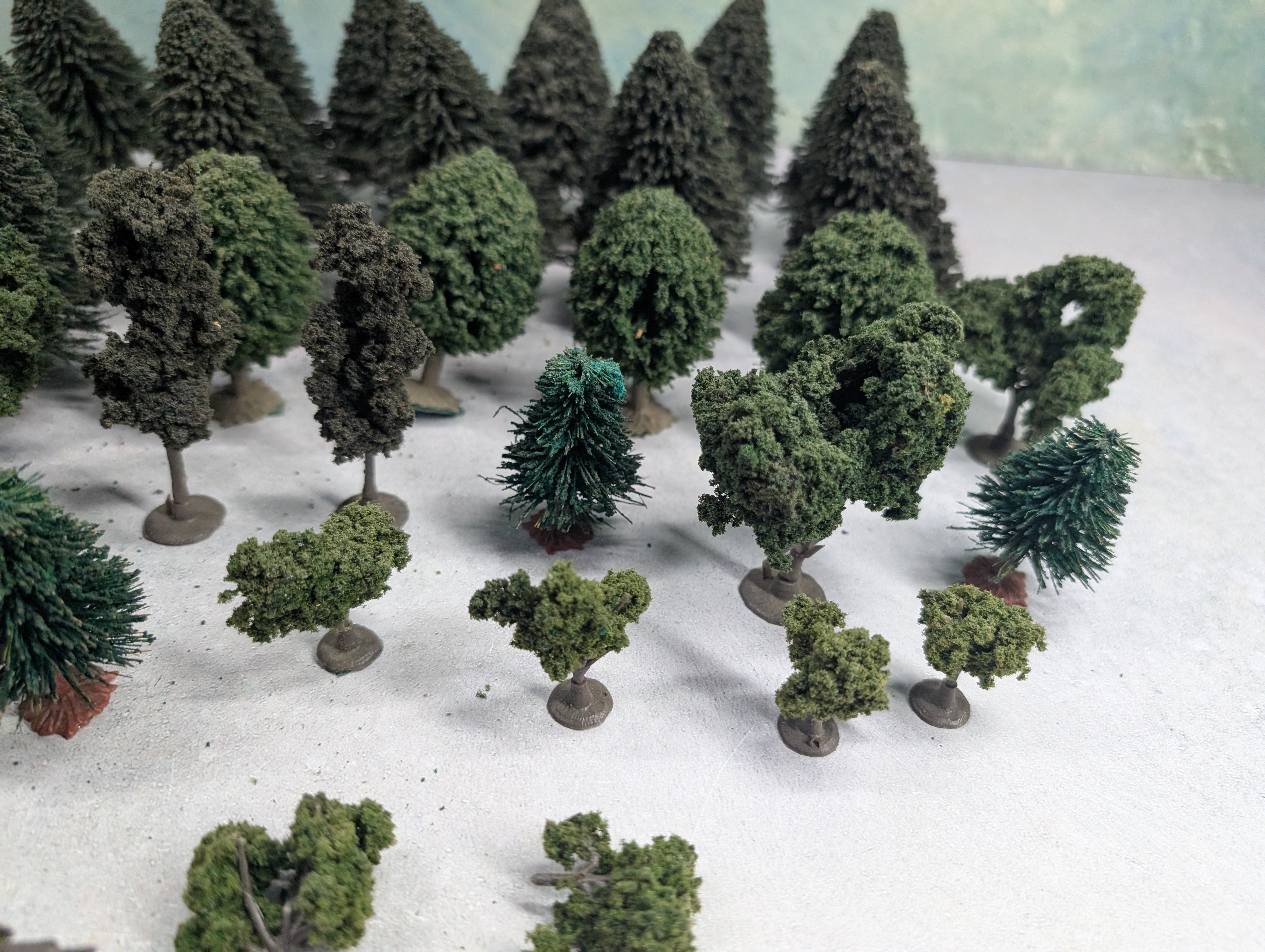 USED MULTI Scale Generous Lot of Nice Pine Trees & Other Trees (30+ pcs)