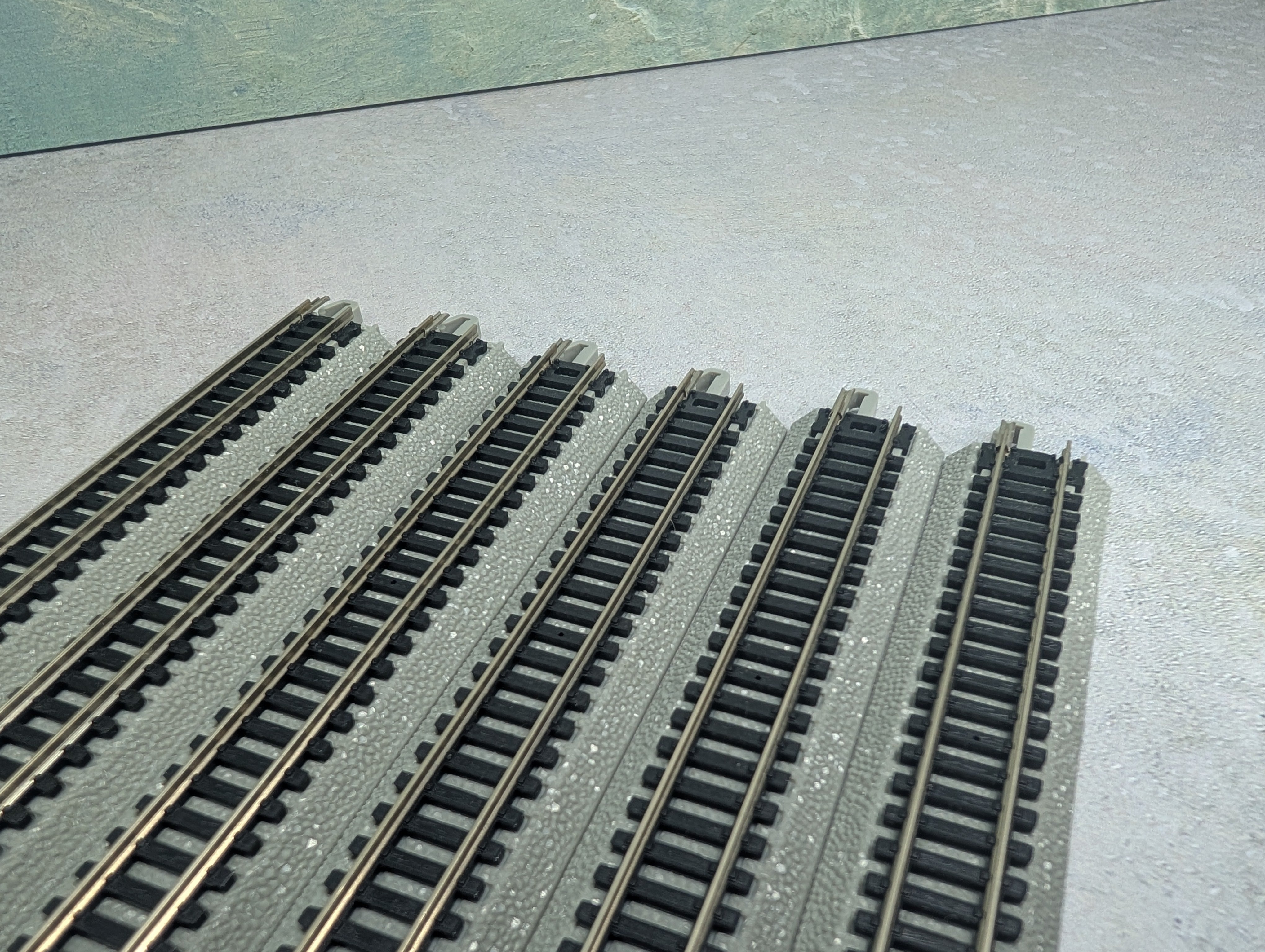 USED Bachmann N Scale Lot of 10" Straight Track (6 pcs)