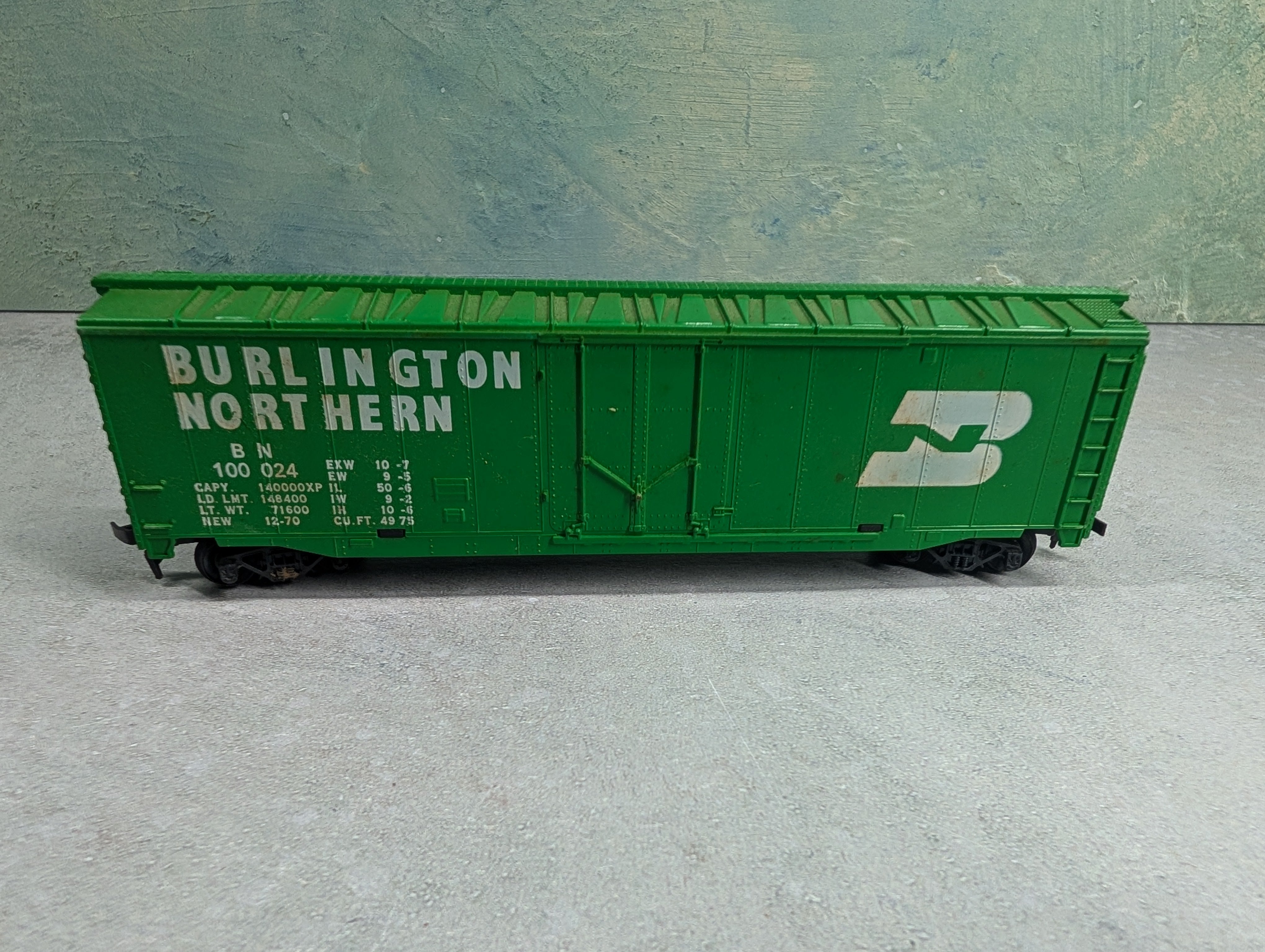 USED Tyco HO Scale 50' Box Car Burlington Northern BN #100024