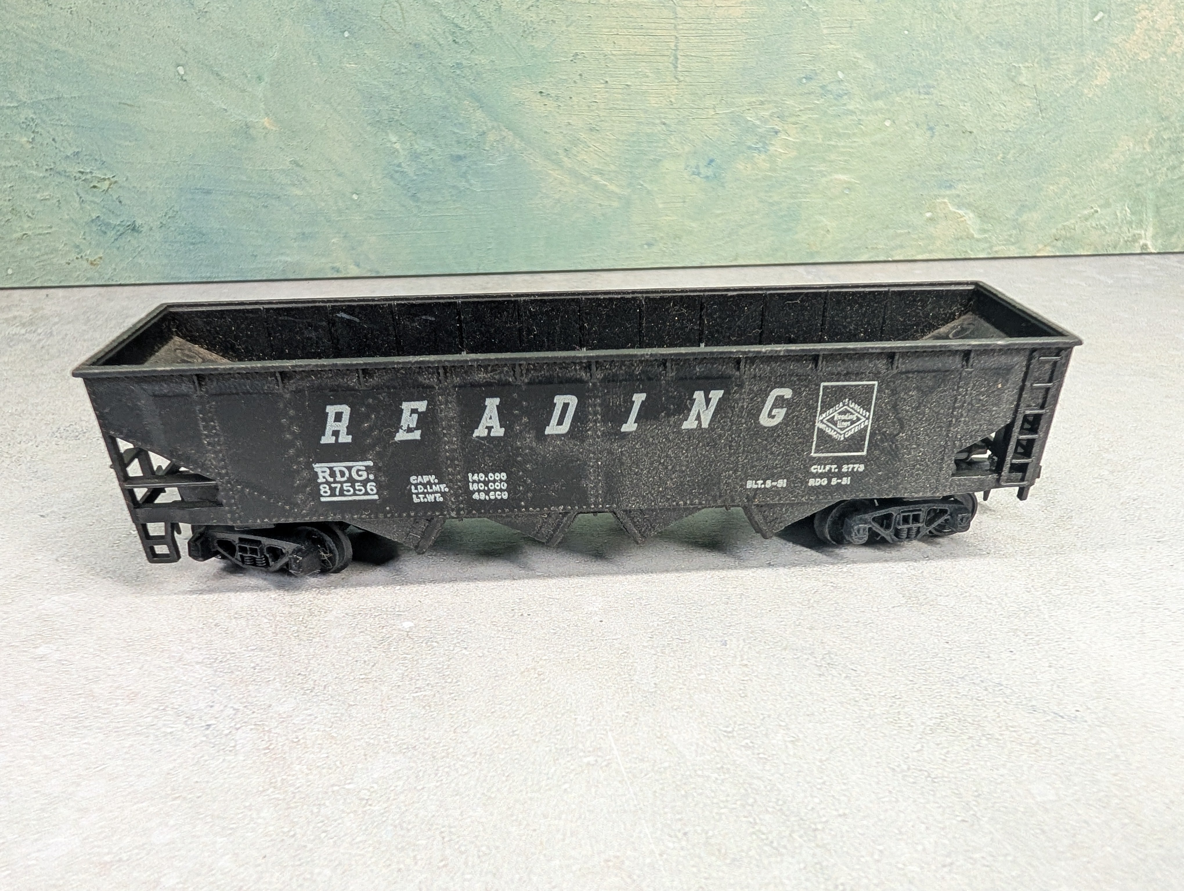 USED Tyco HO Scale Open Hopper Reading RDG #87556