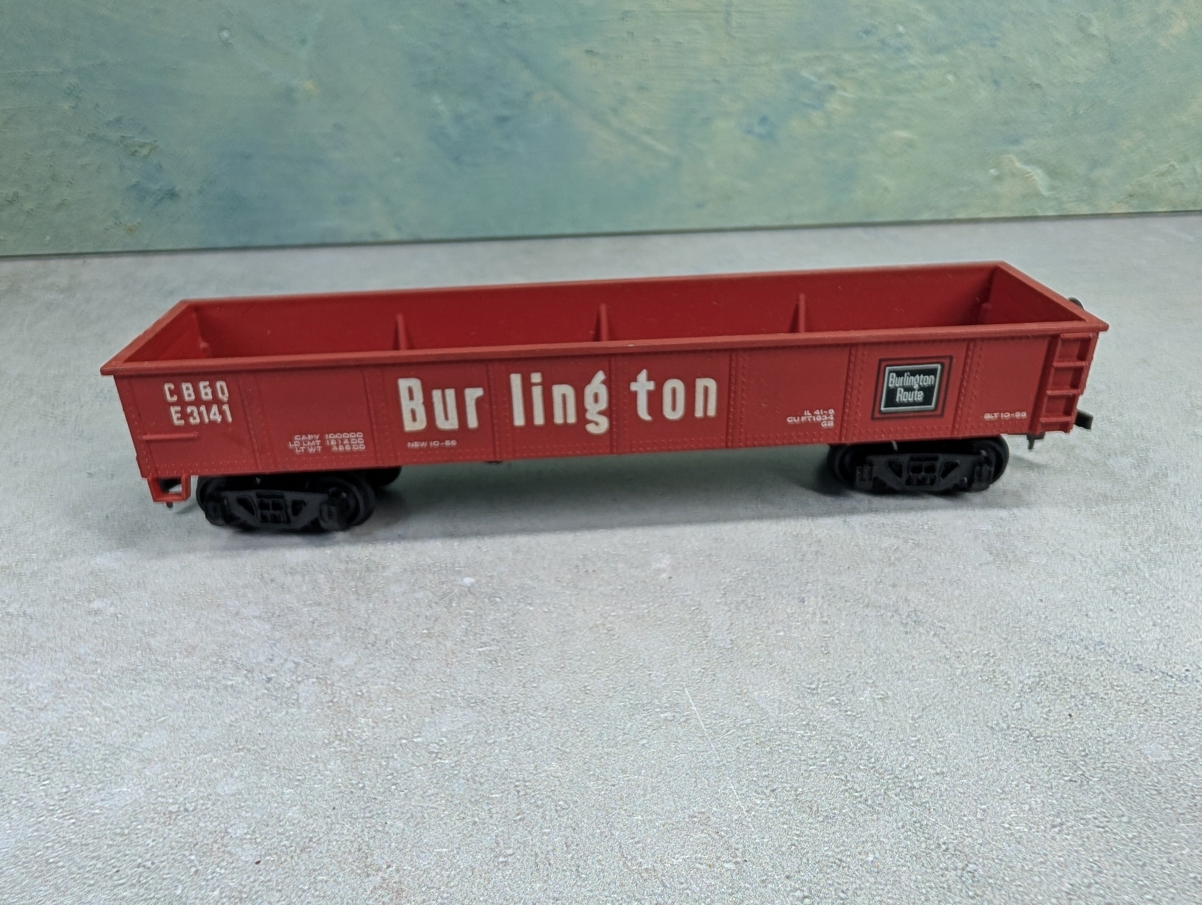 USED Bachmann HO Scale Gondola Burlington CB&Q #E3141