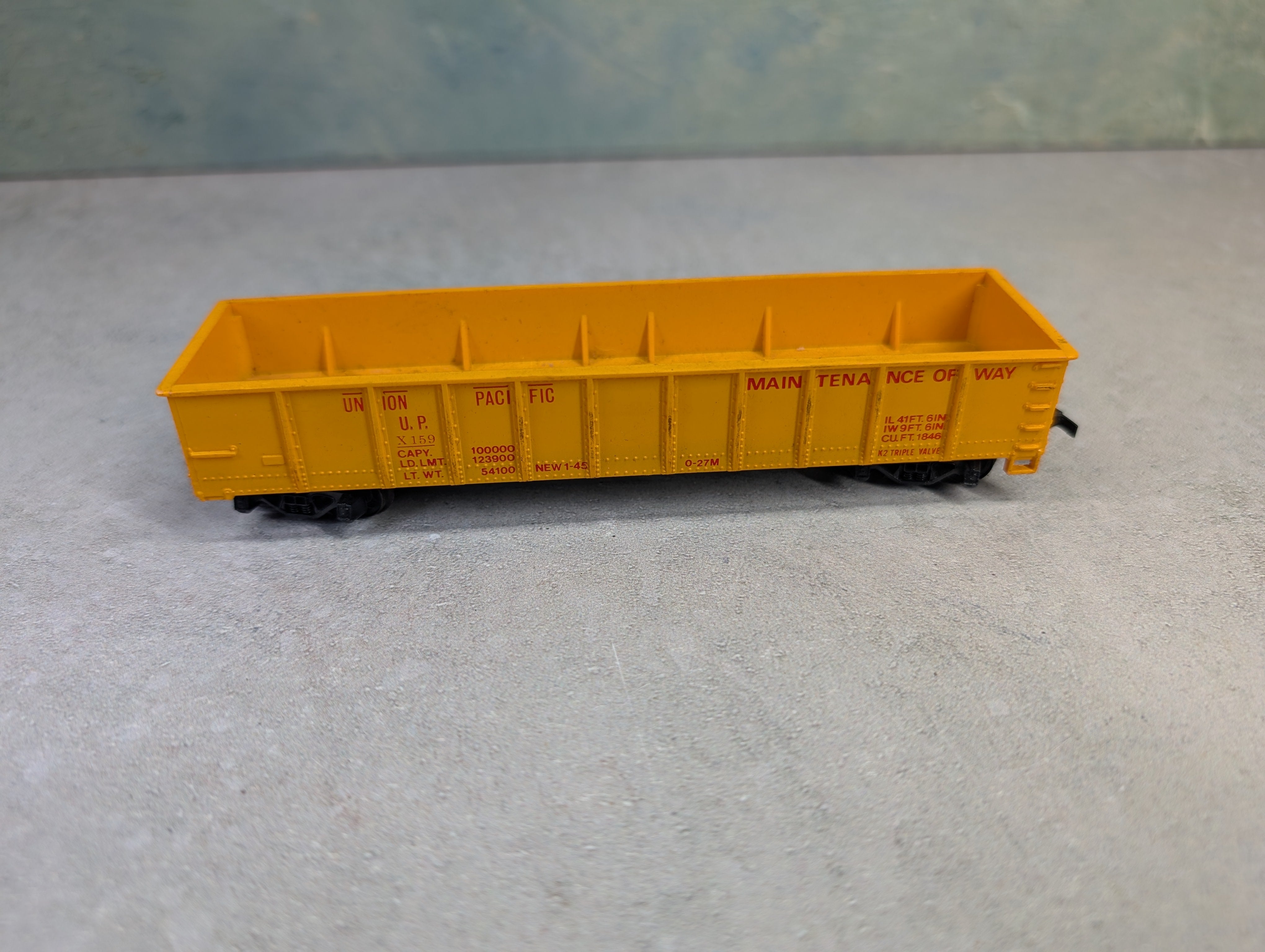 USED Tyco HO Scale Gondola Union Pacific UP #X159 MOW