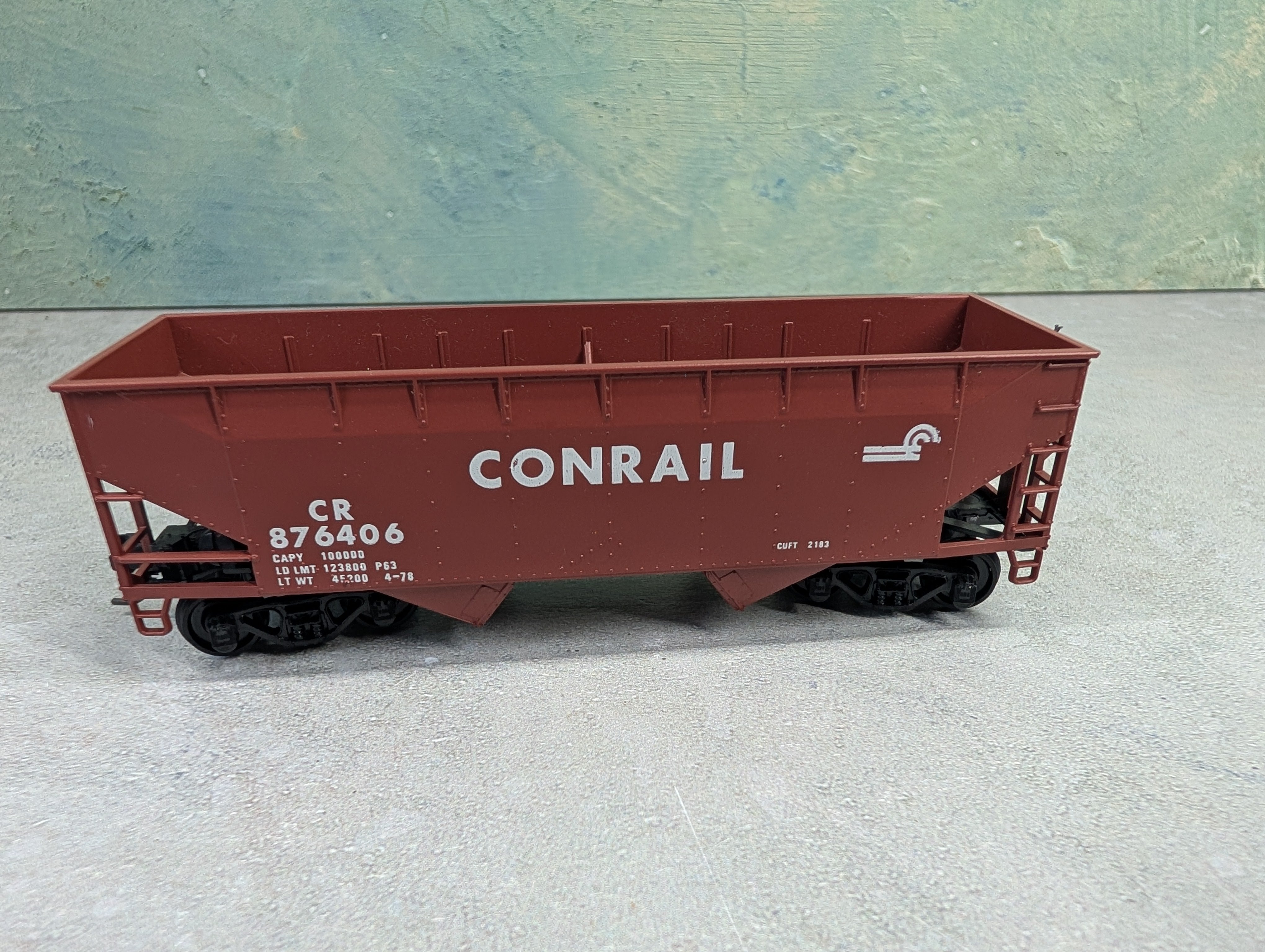 USED Athearn HO Scale 2 Bay Open Hopper Conrail CR #876406