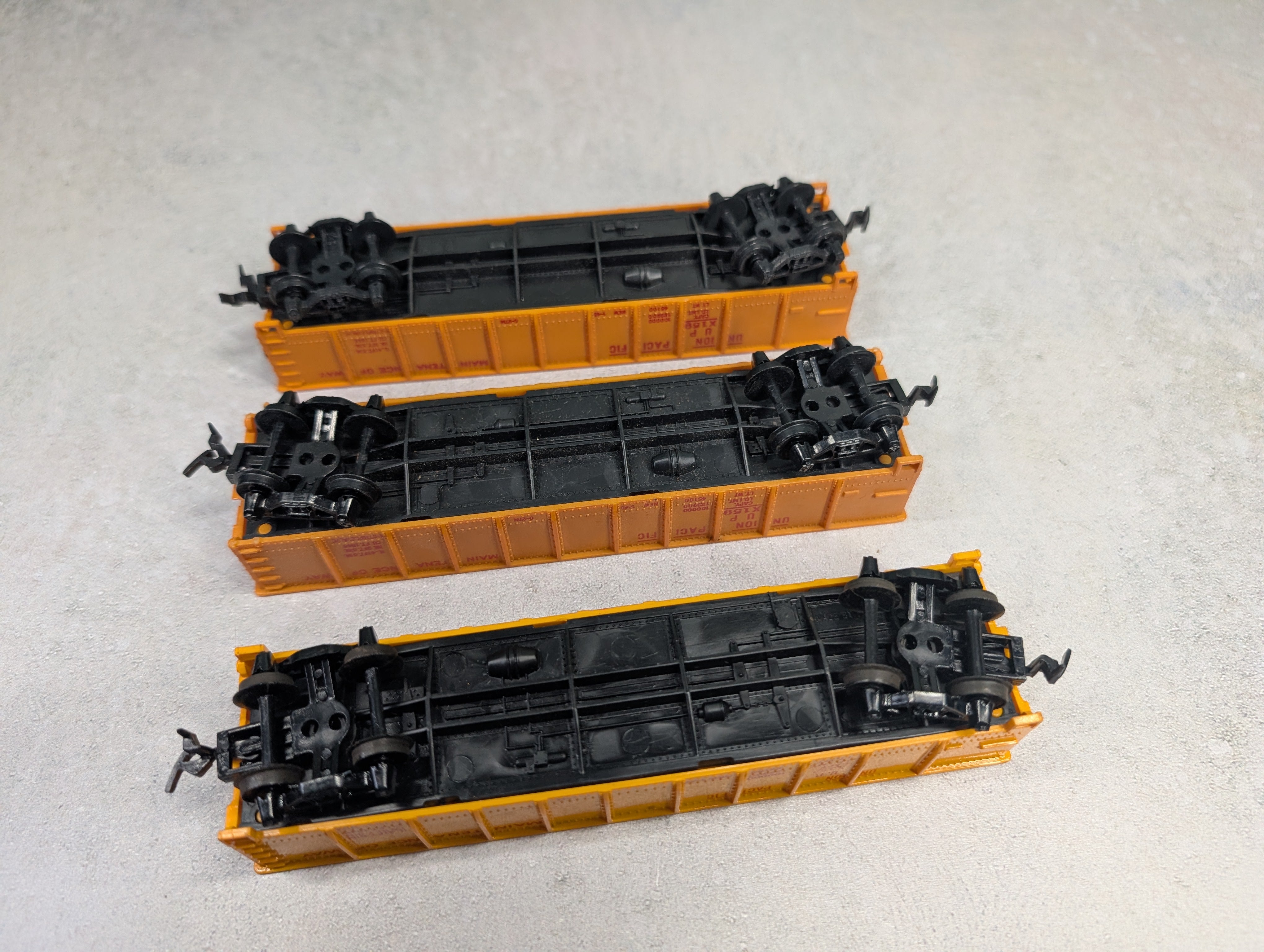 USED Tyco HO Scale Lot of 40' Gondolas Union Pacific UP #X159 MOW (3 pcs)