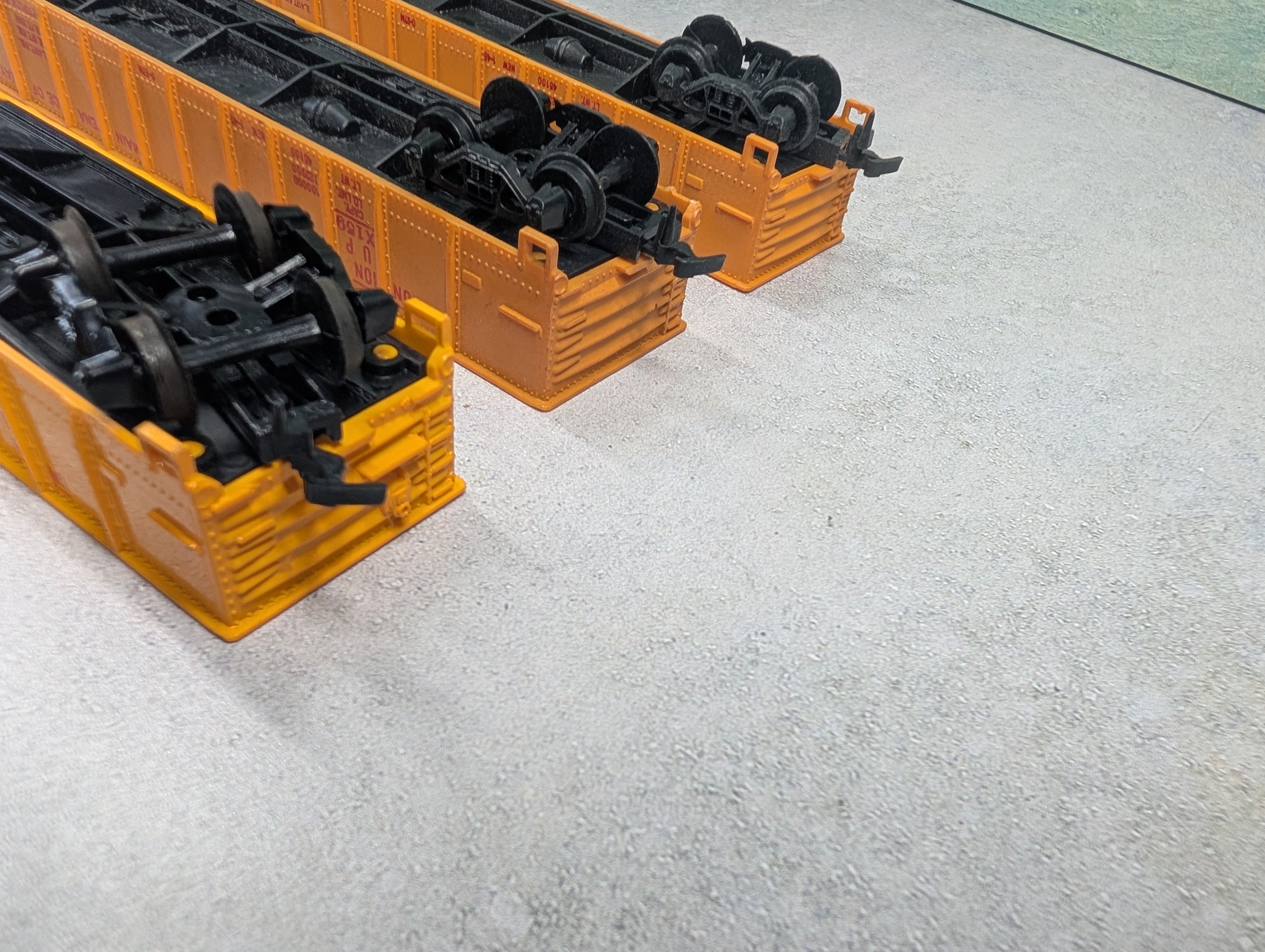 USED Tyco HO Scale Lot of 40' Gondolas Union Pacific UP #X159 MOW (3 pcs)