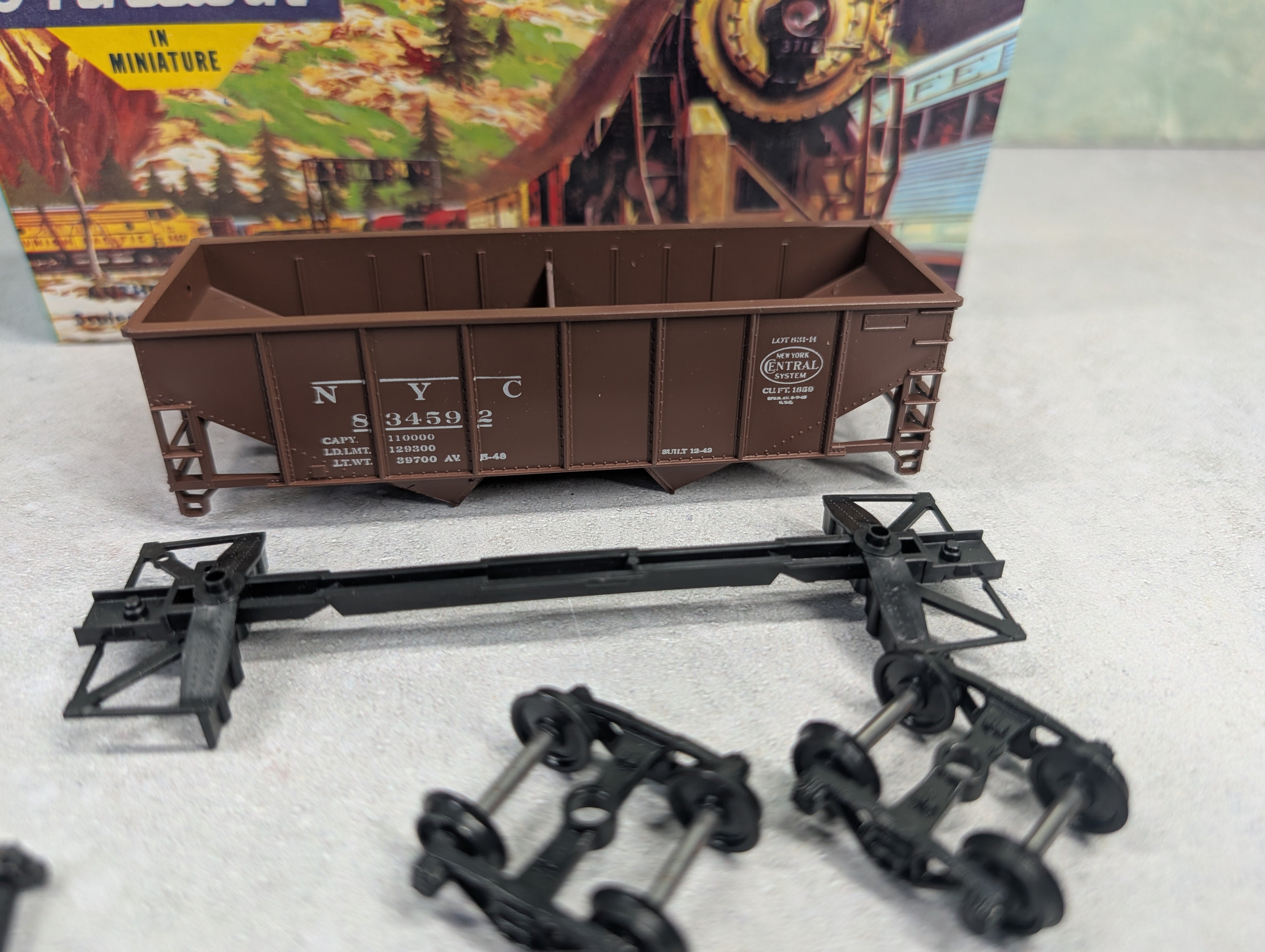 USED Athearn HO Scale 2 Bay Open Hopper New York Central NYC #834592 KIT