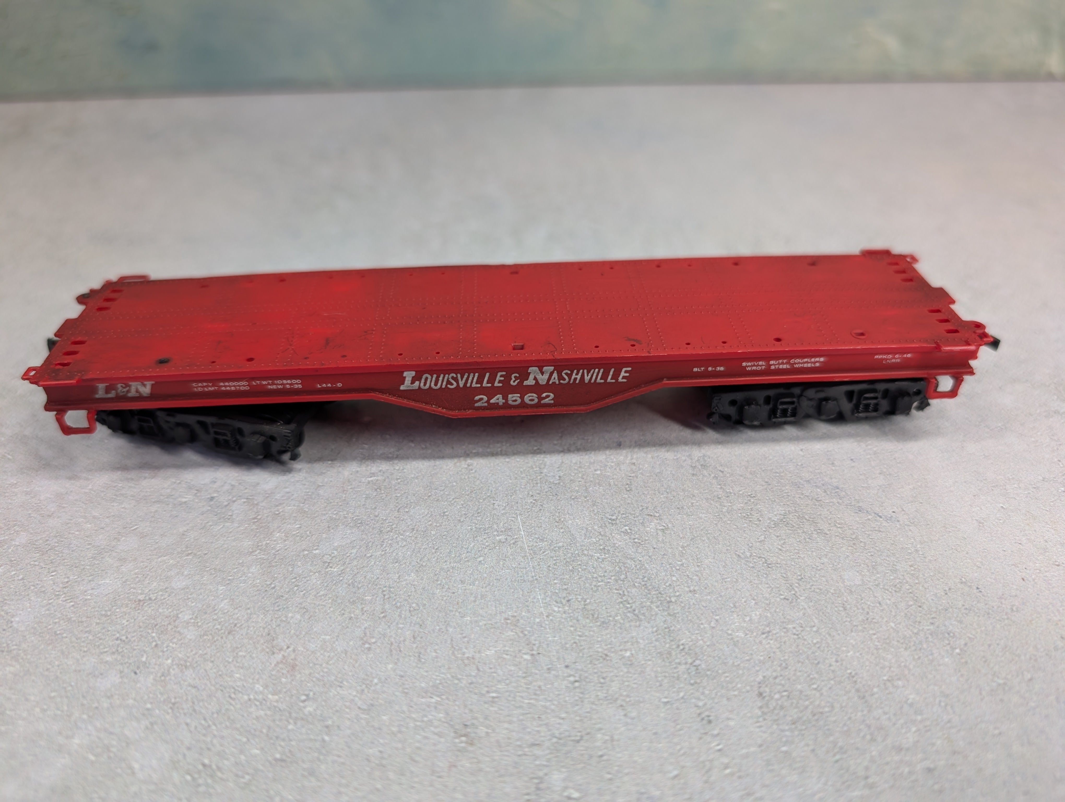 USED Bachmann HO Scale Flat Car Louisville & Nashville L&N #24562