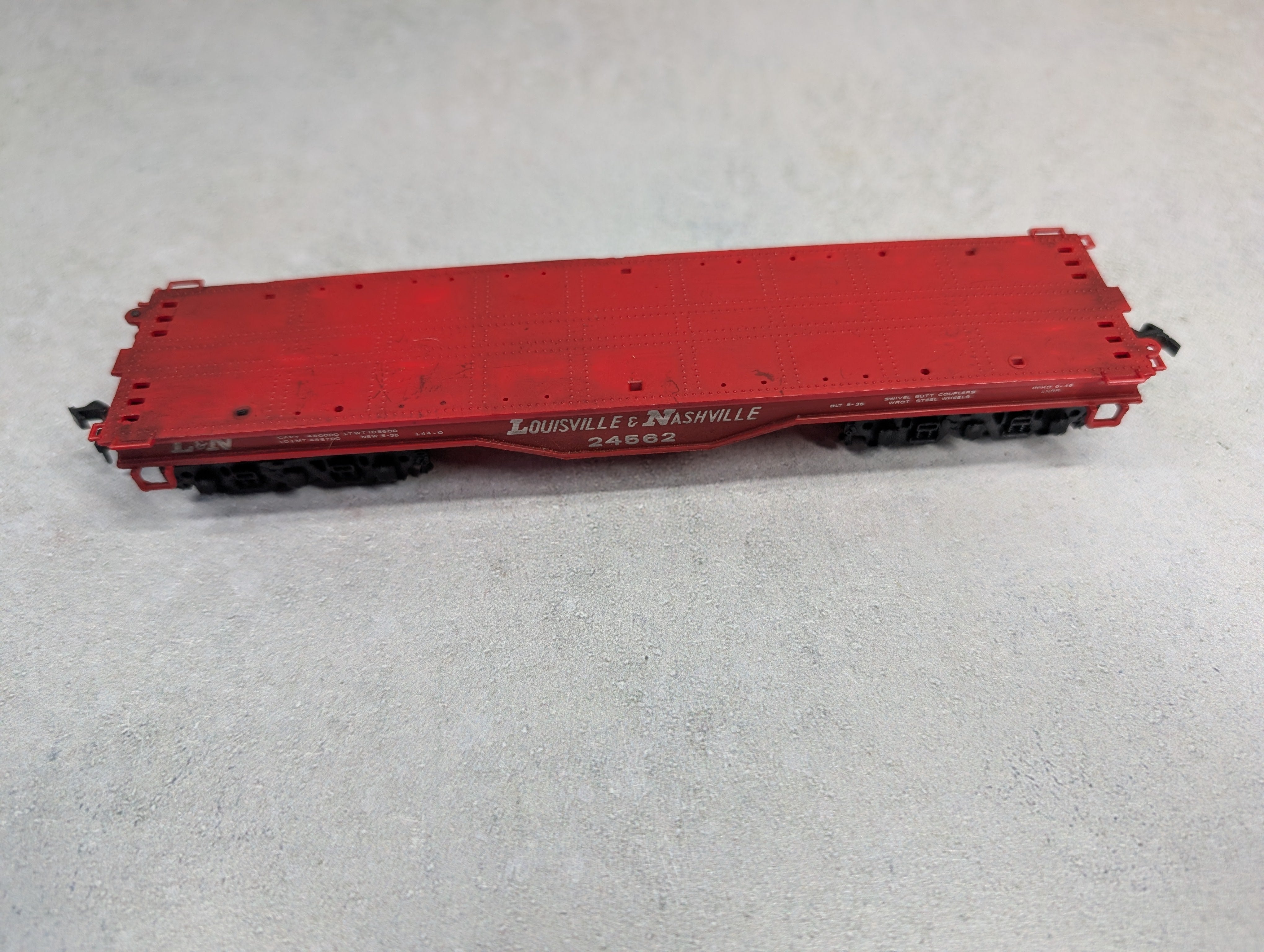 USED Bachmann HO Scale Flat Car Louisville & Nashville L&N #24562