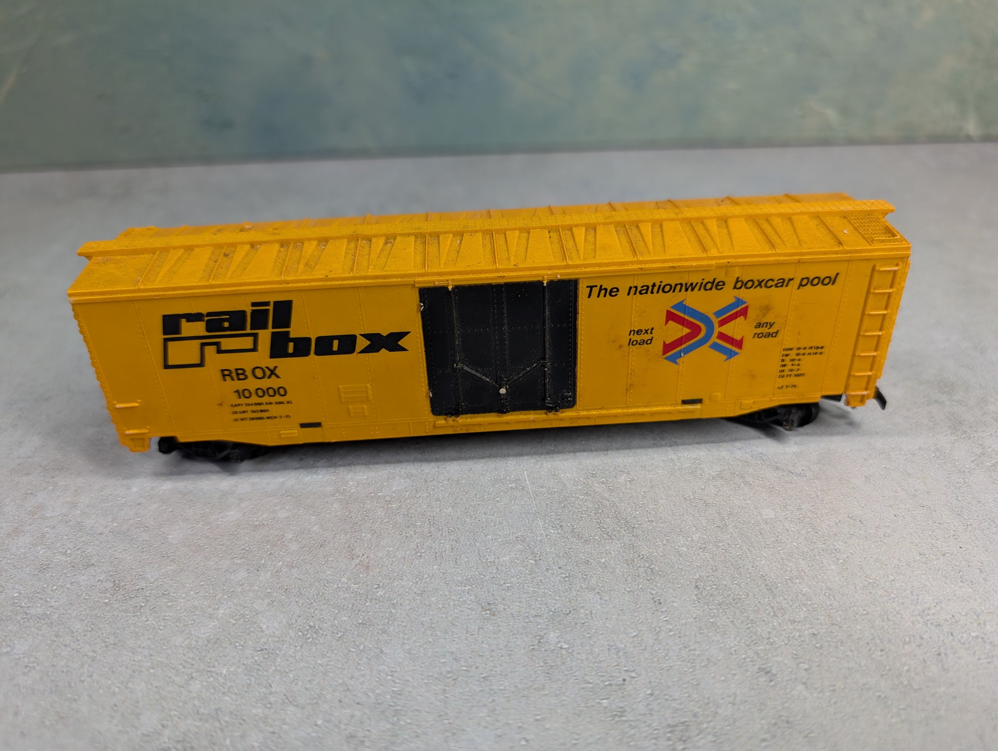 USED Tyco HO Scale 50' Box Car Railbox RBOX #10000