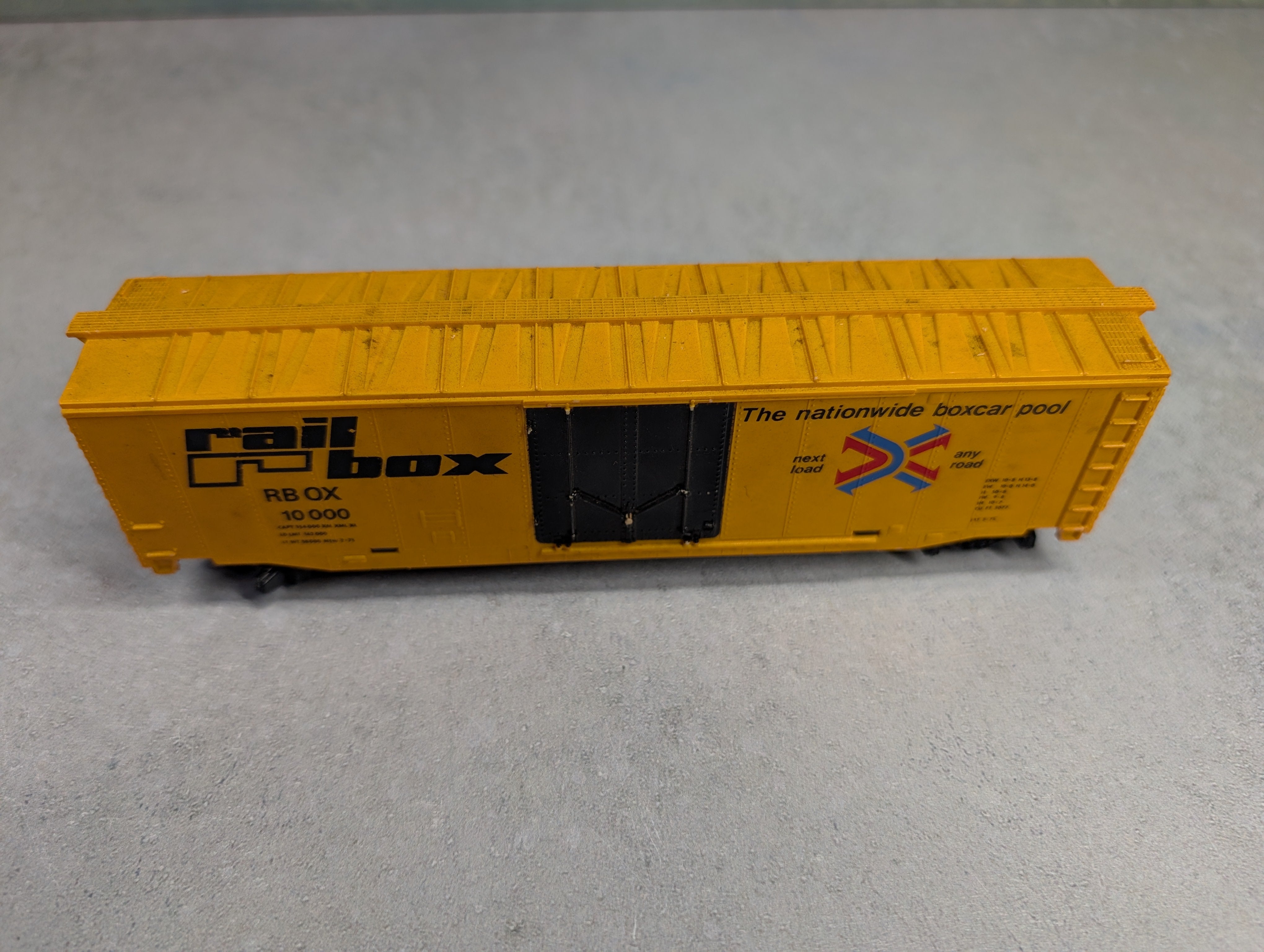 USED Tyco HO Scale 50' Box Car Railbox RBOX #10000