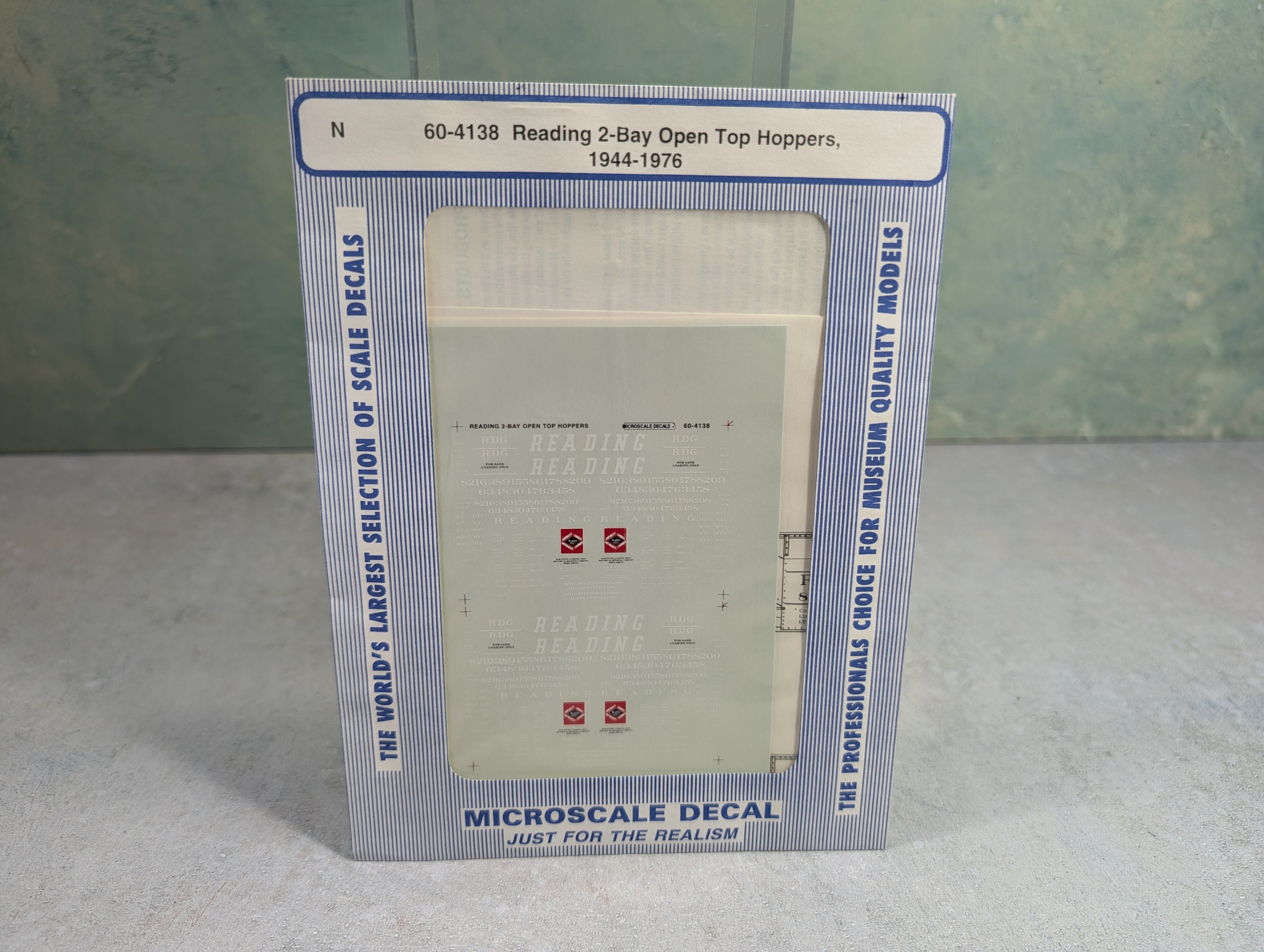 MICROSCALE 60-4138 N Scale Reading 2-Bay Open Top Hoppers 1944-1976 Decals
