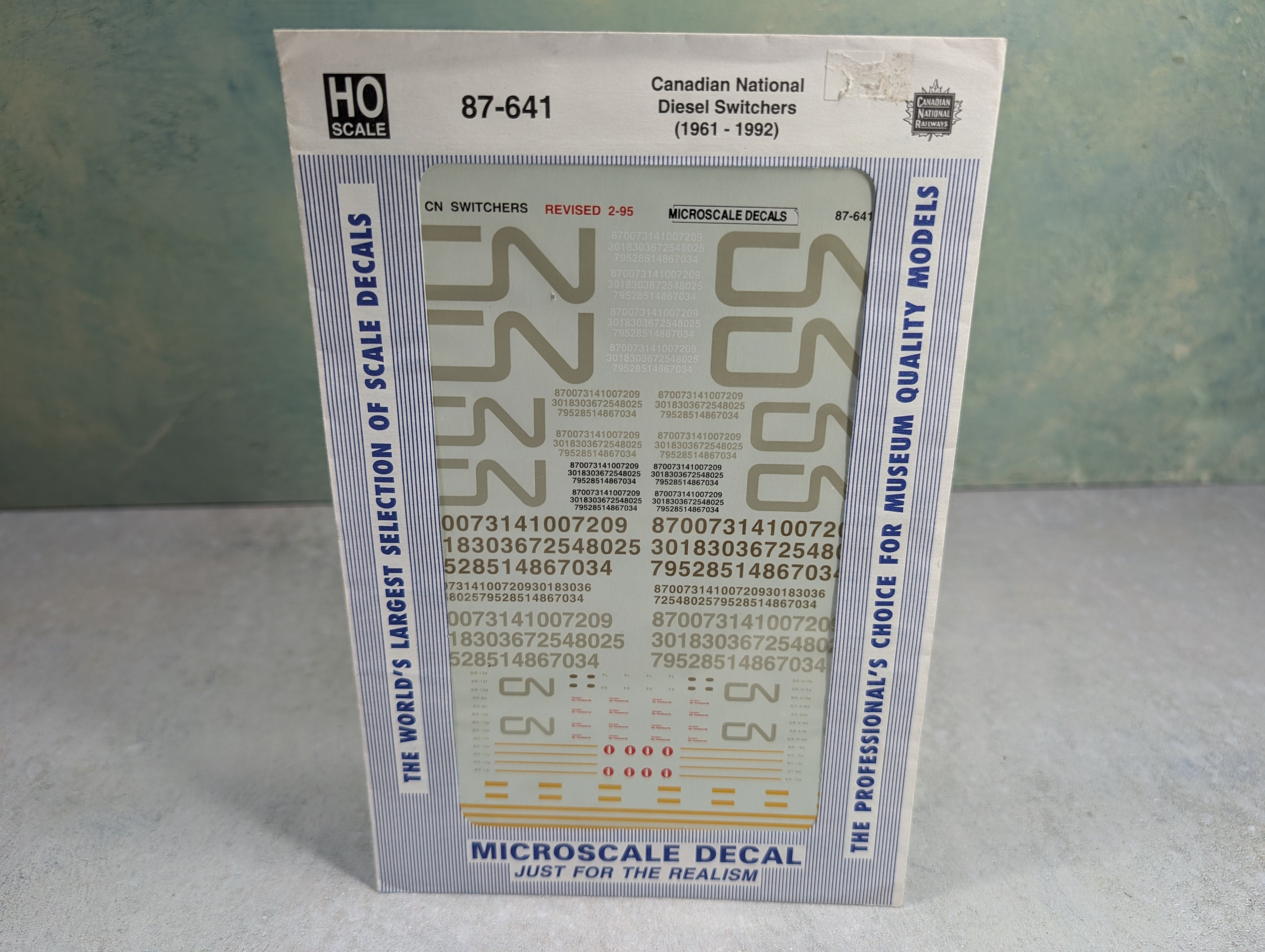MICROSCALE 87-641 HO Scale Canadian National Diesel Switchers (1961 - 1992) Decals