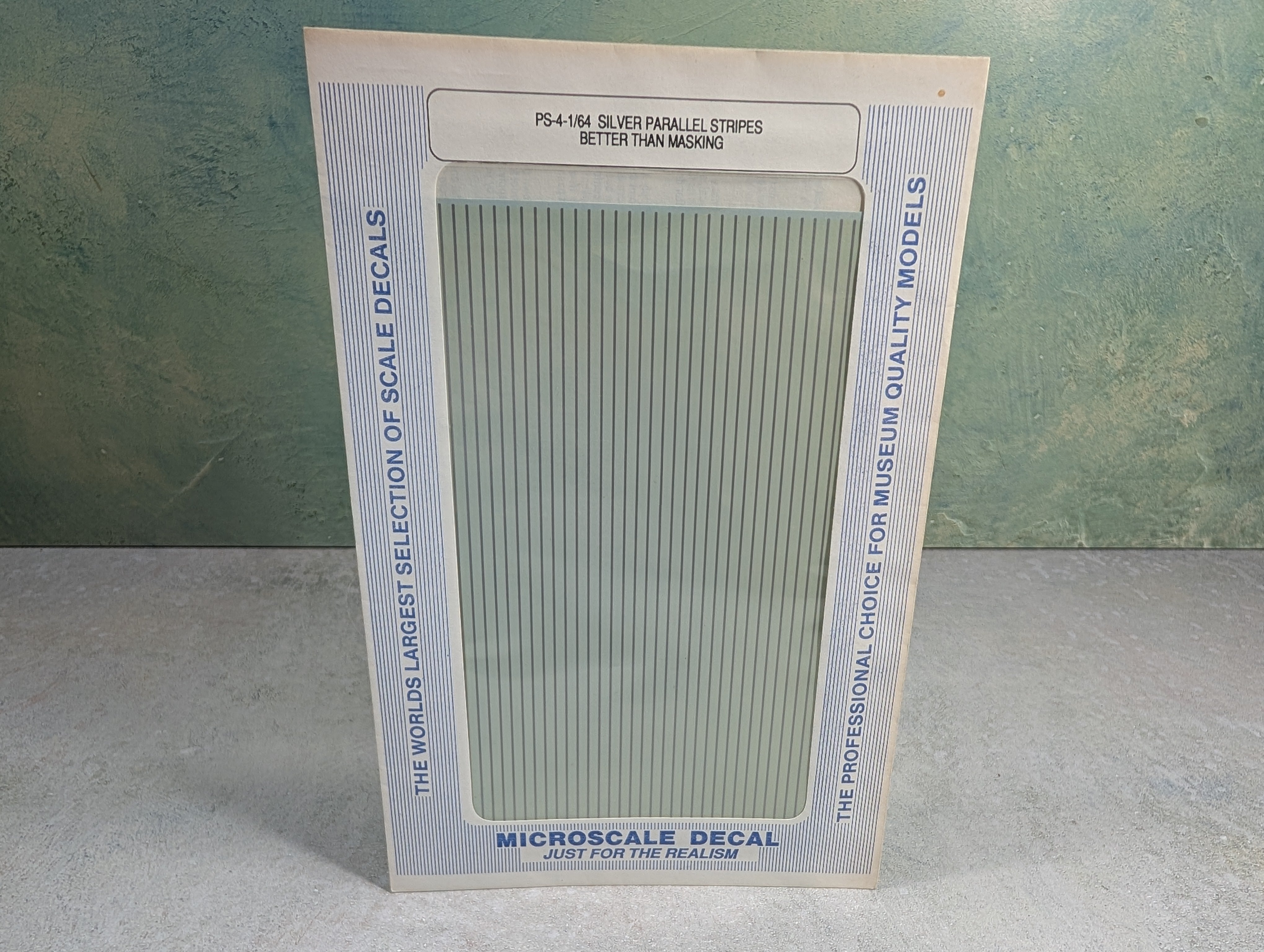MICROSCALE PS-4 HO Scale 1/64" Silver Parallel Stripes - Better Than Masking Decals