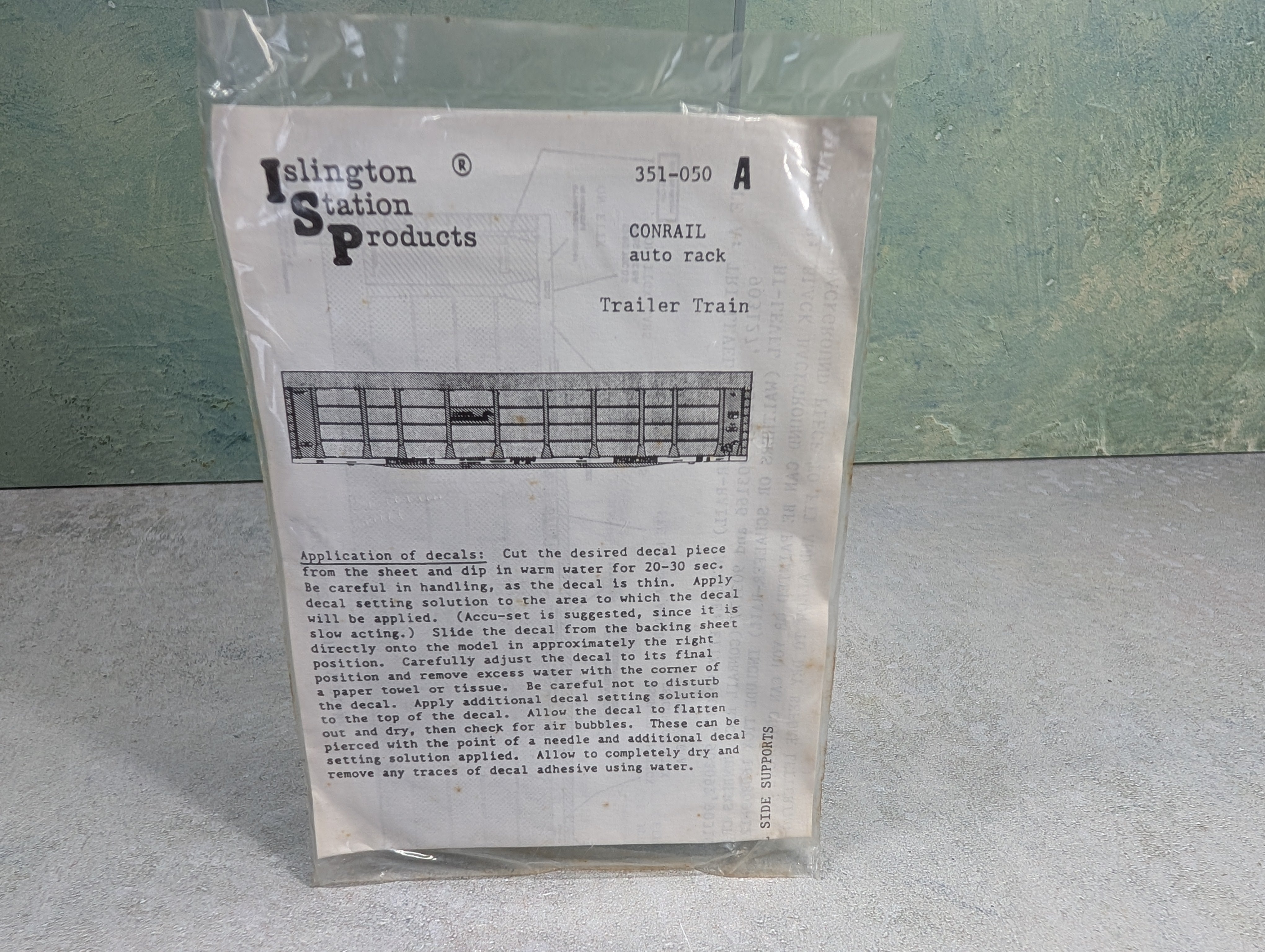 ISP 351-050 HO Scale Conrail Auto Rack Trailer Train Decals