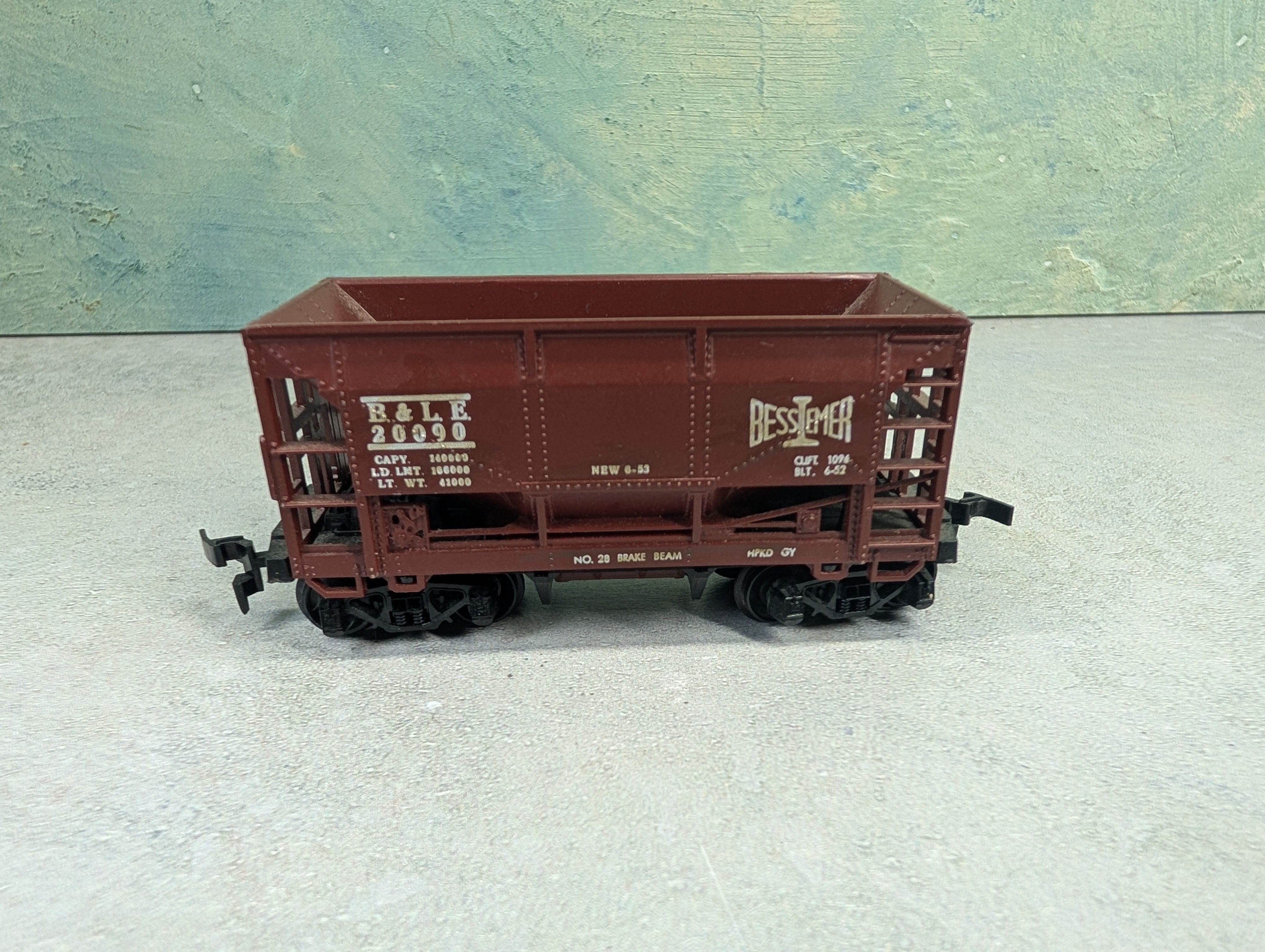 USED AHM HO Scale Ore Car Bessemer and Lake Erie Railroad B&LE #20090
