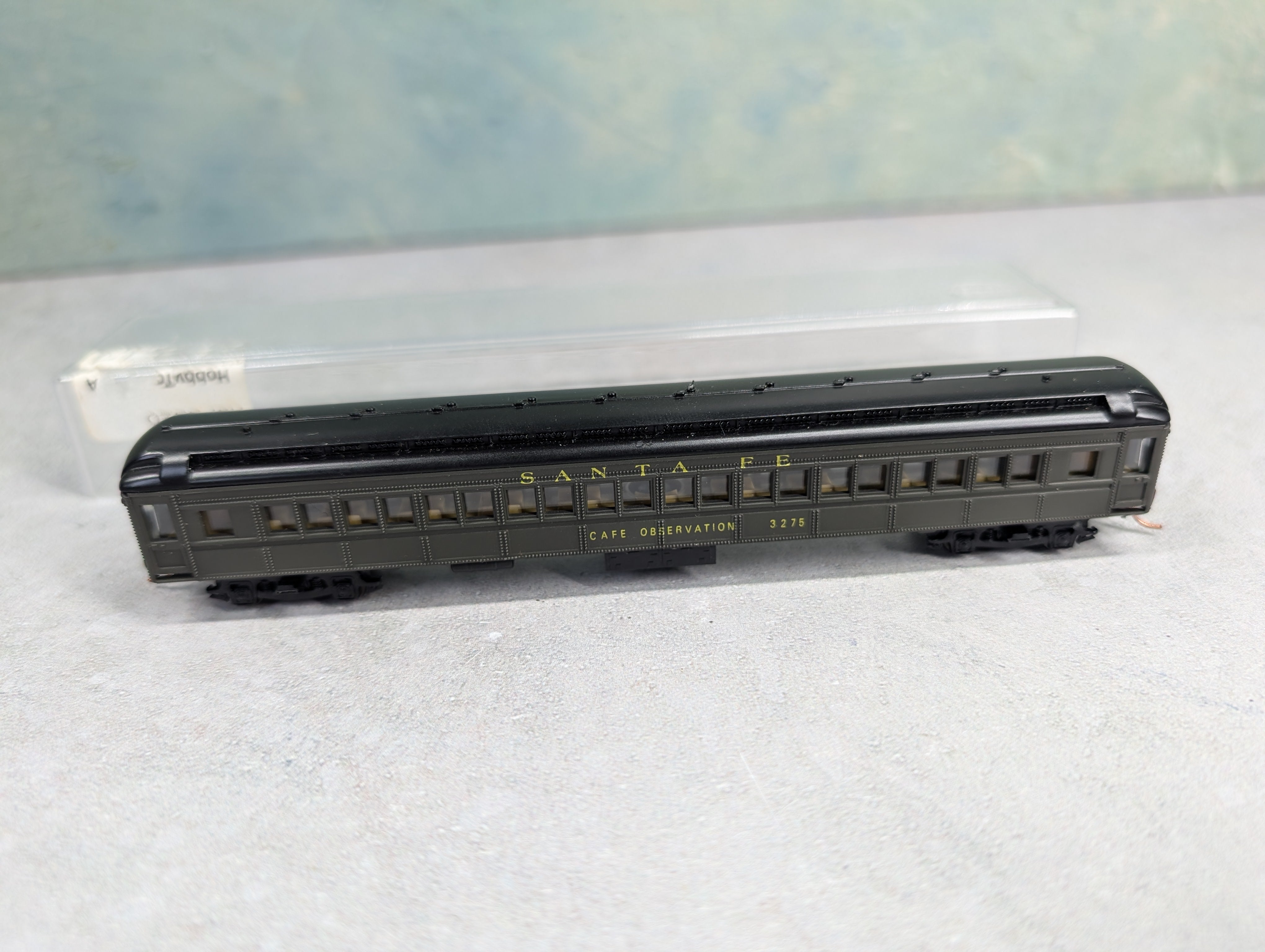 USED Model Power 8620 N Scale Coach Passenger Car Santa Fe Cafe Observation #3275