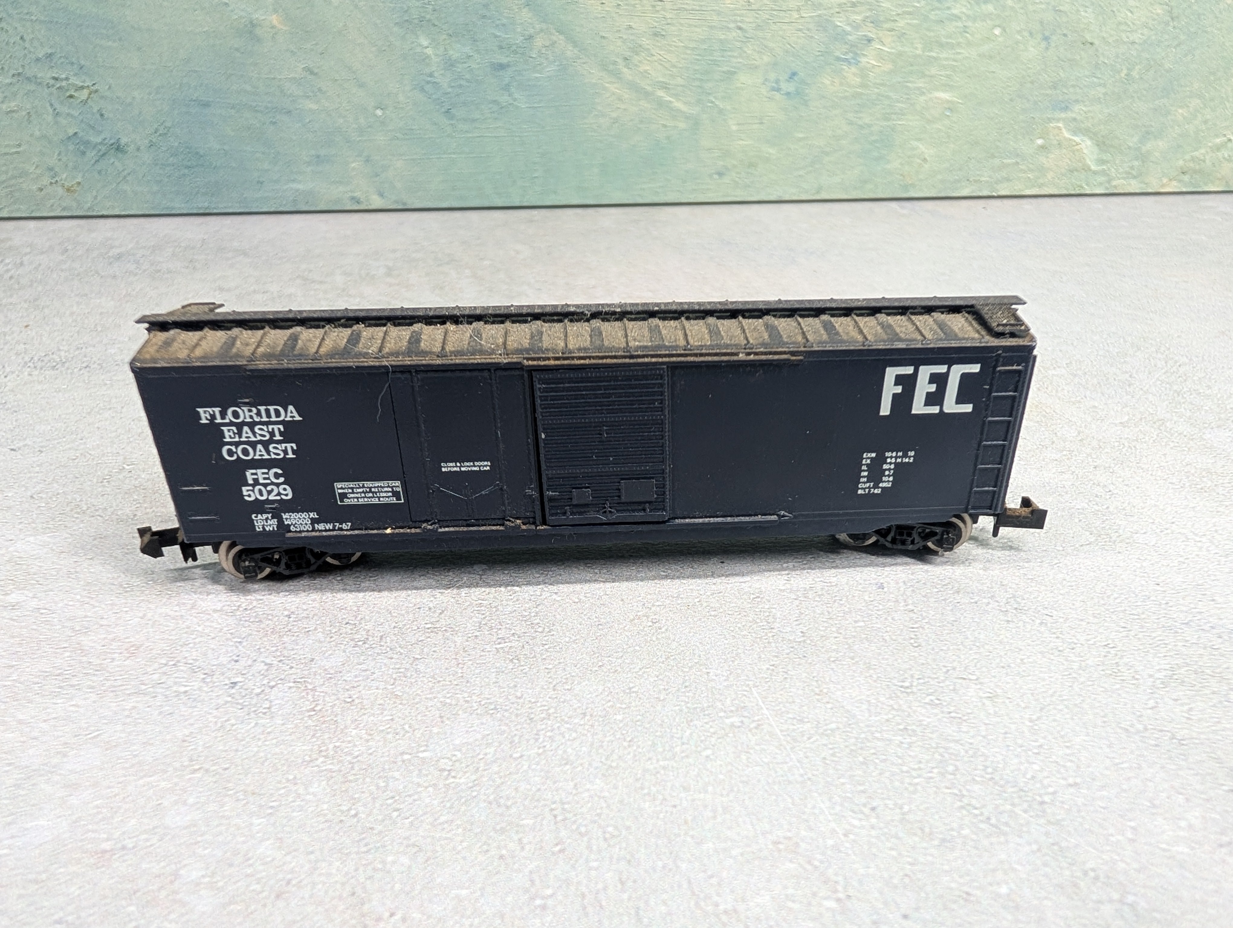 USED Atlas N Scale 50' Box Car Florida East Coast FEC #5029